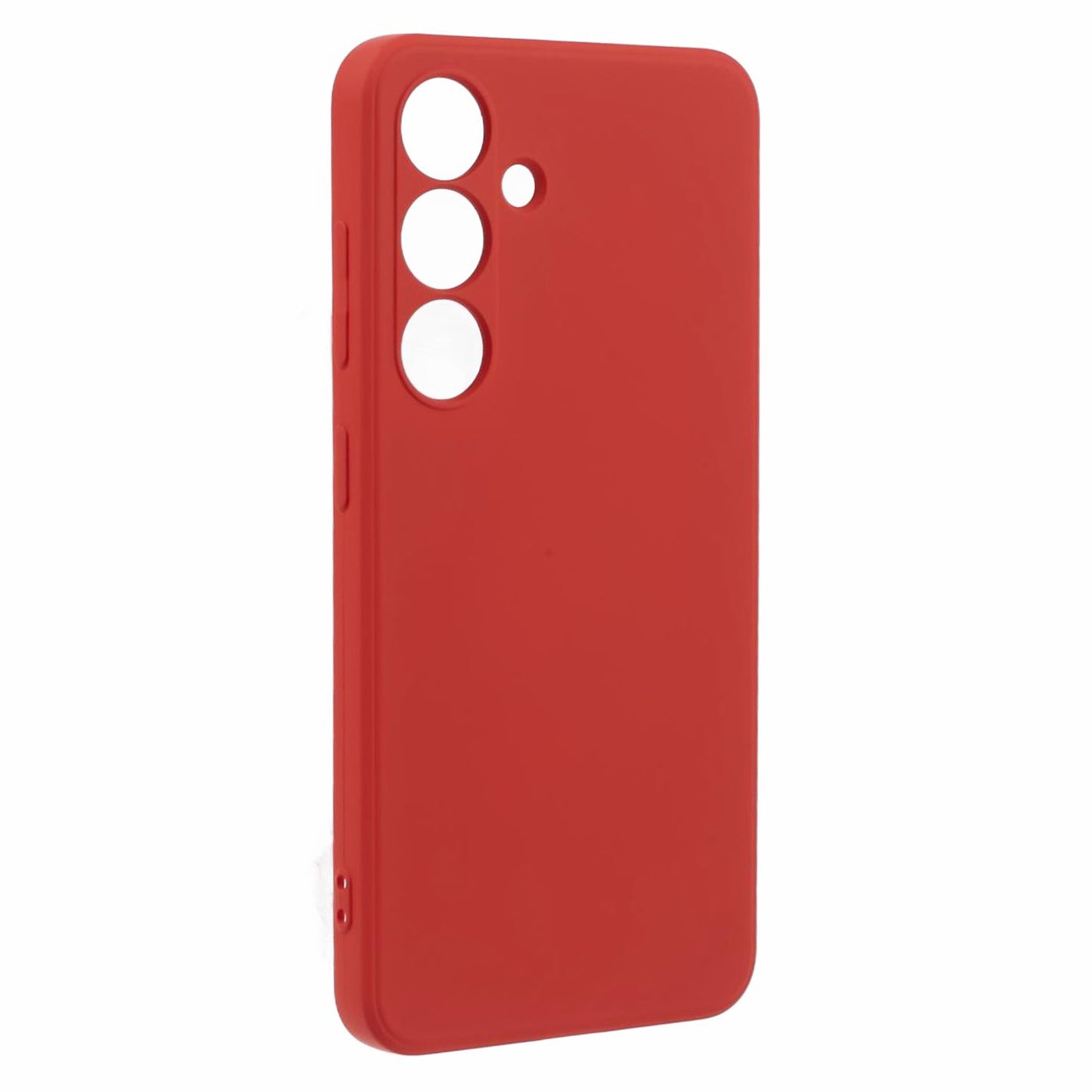 For Samsung Galaxy S24 Phone Case Soft Fiber Lining TPU Cover - Red