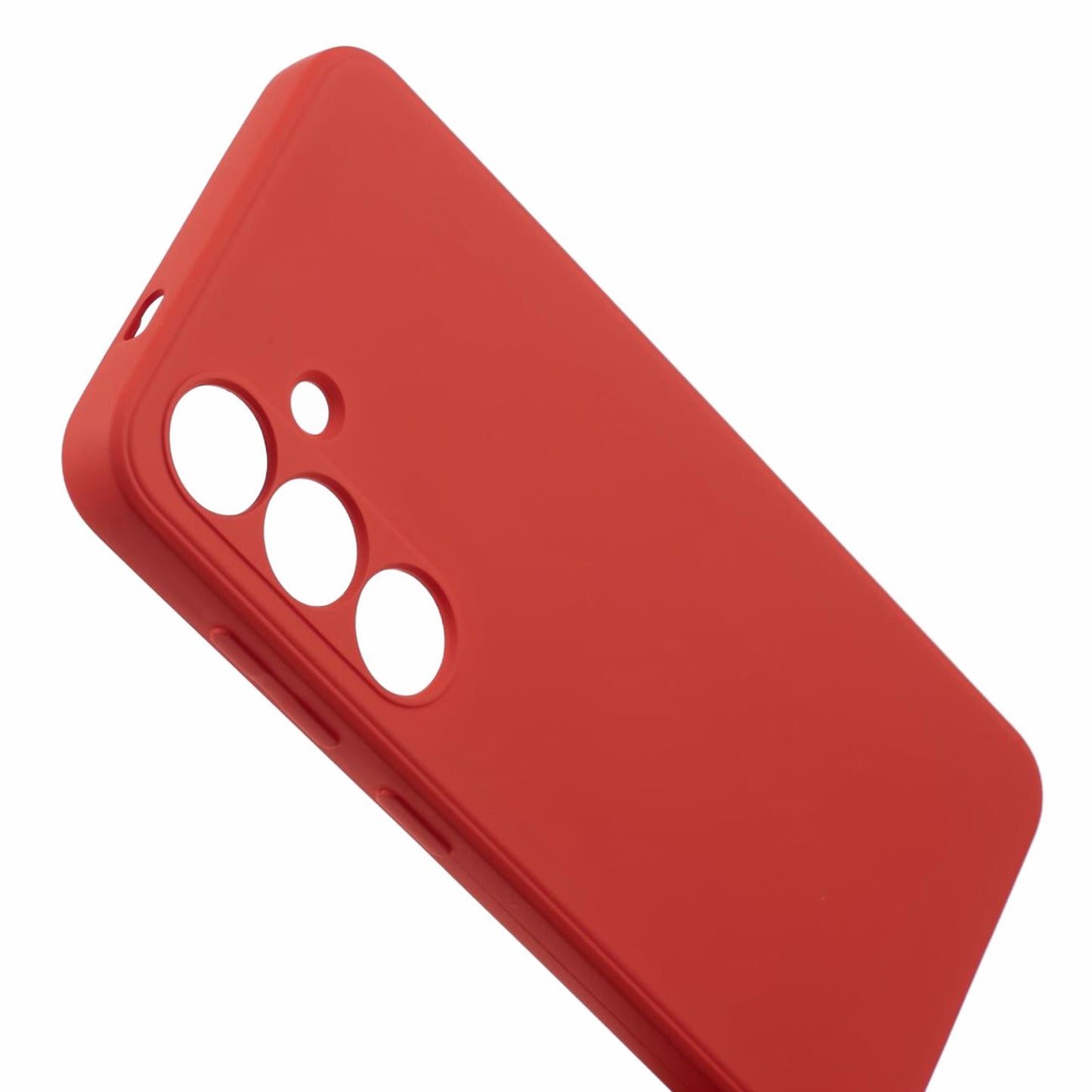 For Samsung Galaxy S24 Phone Case Soft Fiber Lining TPU Cover - Red