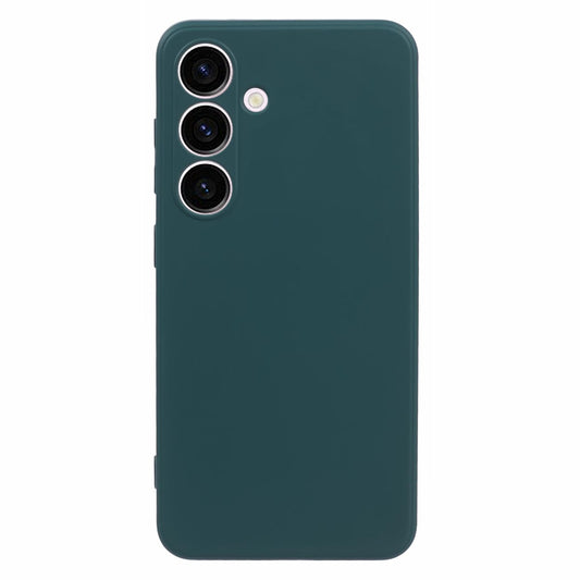 For Samsung Galaxy S24 Phone Case Soft Fiber Lining TPU Cover - Army Green