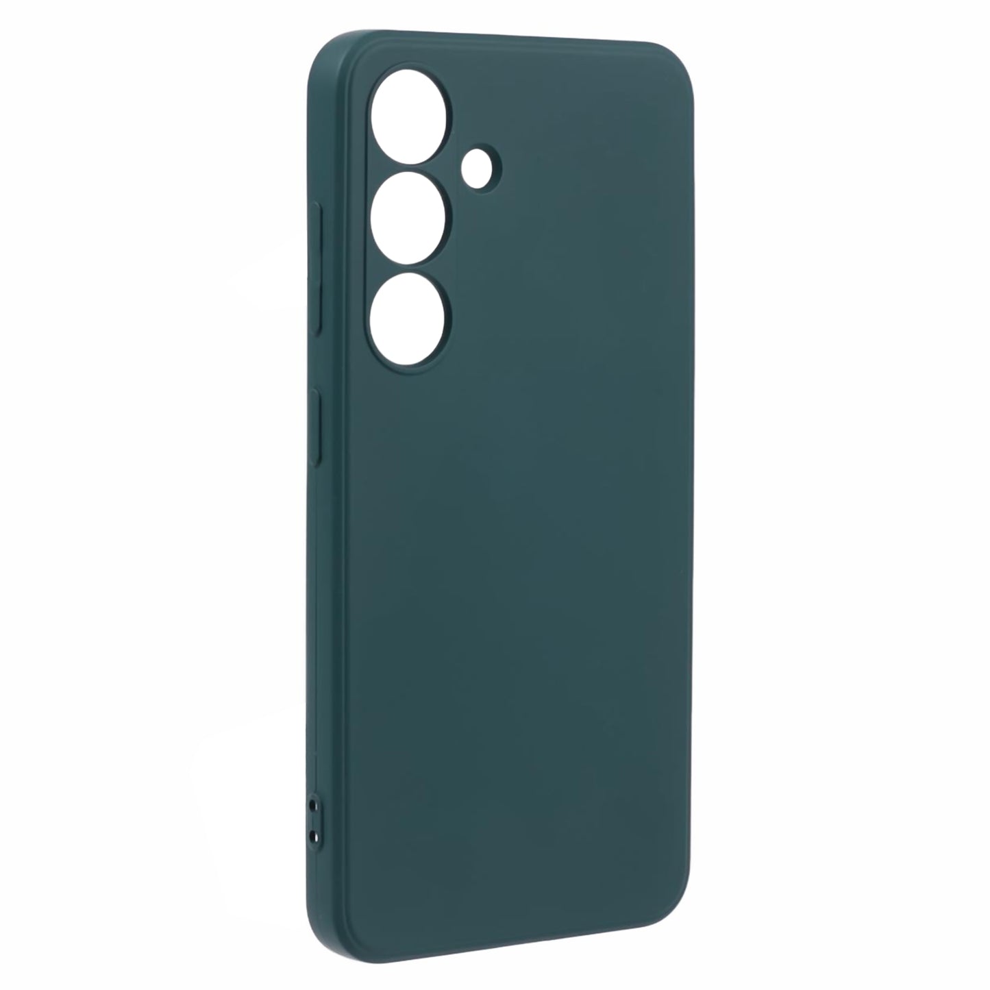 For Samsung Galaxy S24 Phone Case Soft Fiber Lining TPU Cover - Army Green