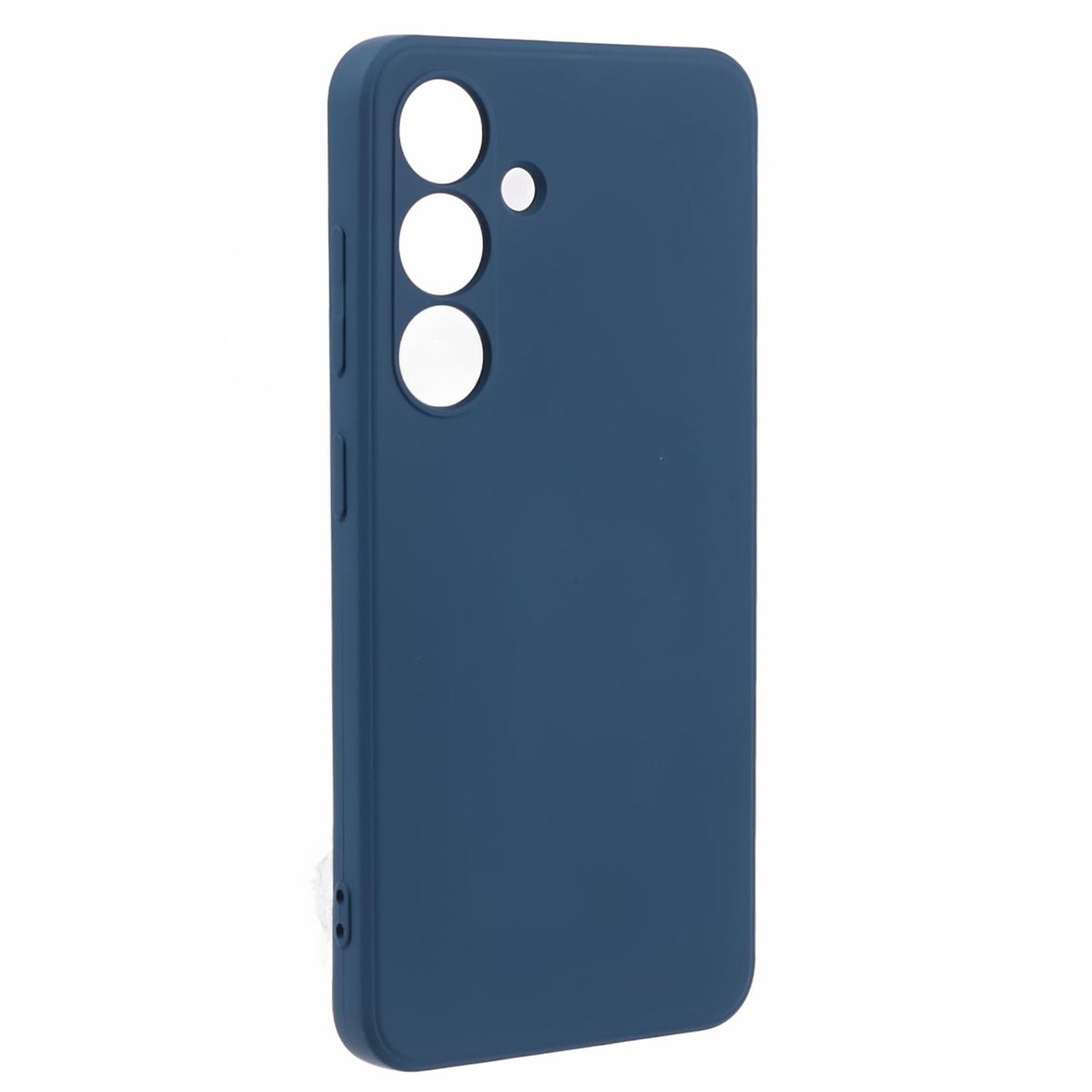 For Samsung Galaxy S24+ Soft Touch Case Fiber Lining TPU Rubberized Phone Cover - Sapphire