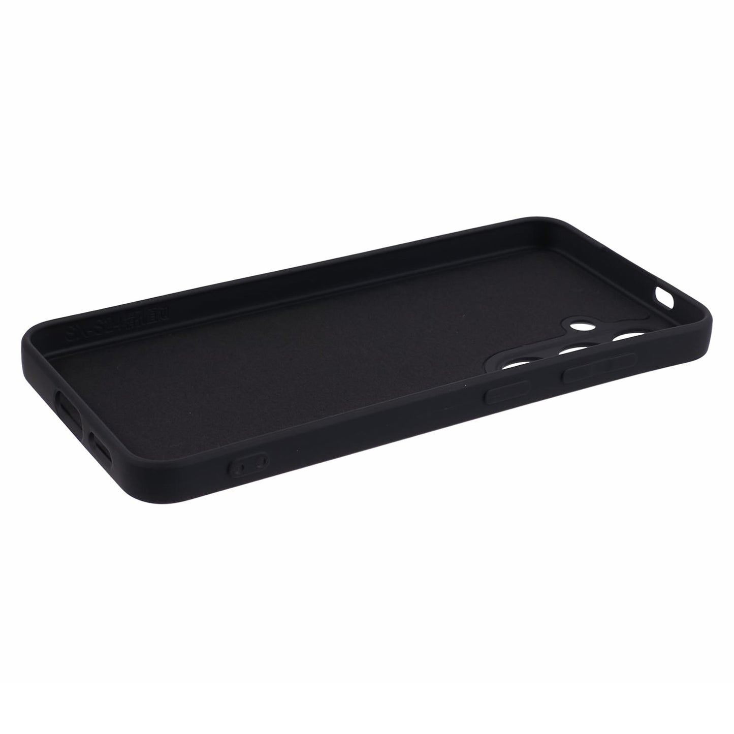 For Samsung Galaxy S24+ Soft Touch Case Fiber Lining TPU Rubberized Phone Cover - Black