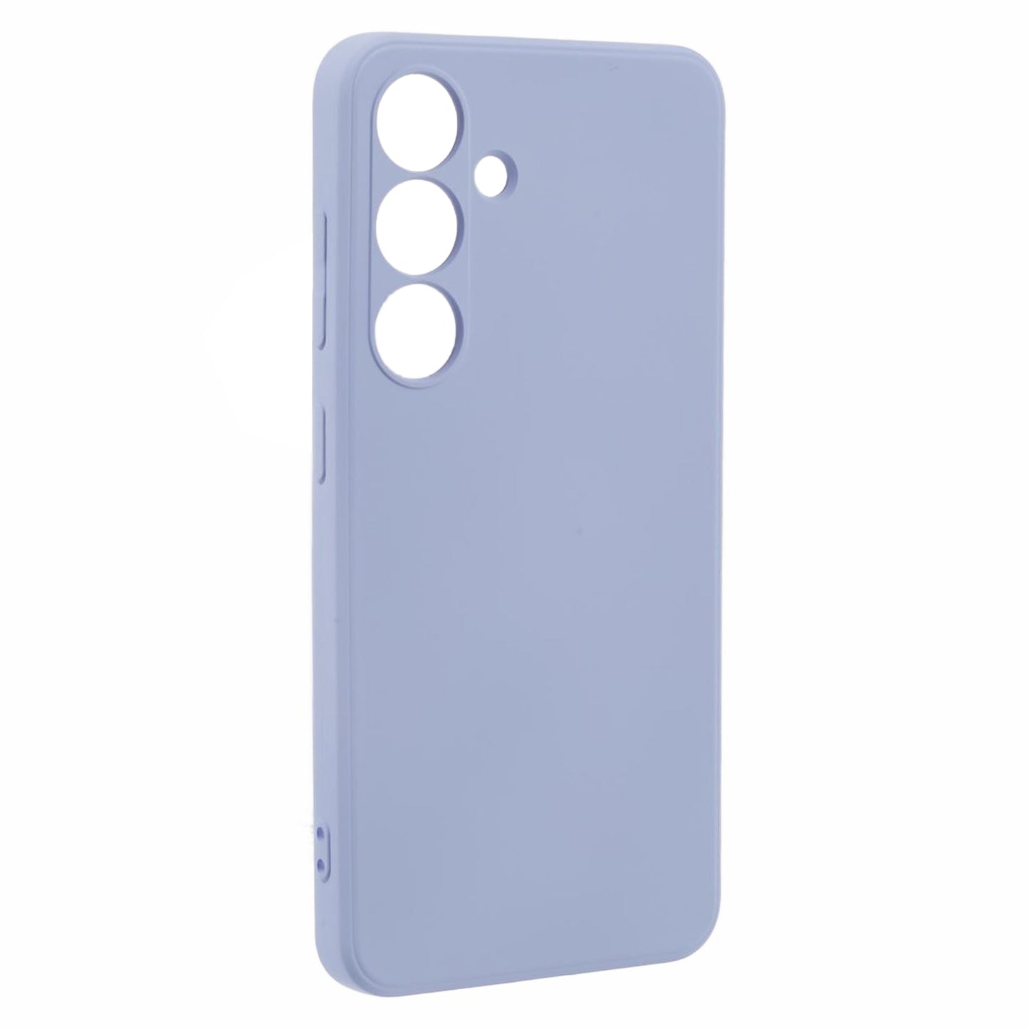 For Samsung Galaxy S24+ Soft Touch Case Fiber Lining TPU Rubberized Phone Cover - Light Purple