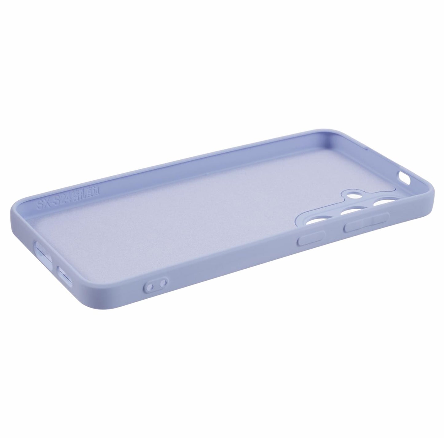 For Samsung Galaxy S24+ Soft Touch Case Fiber Lining TPU Rubberized Phone Cover - Light Purple