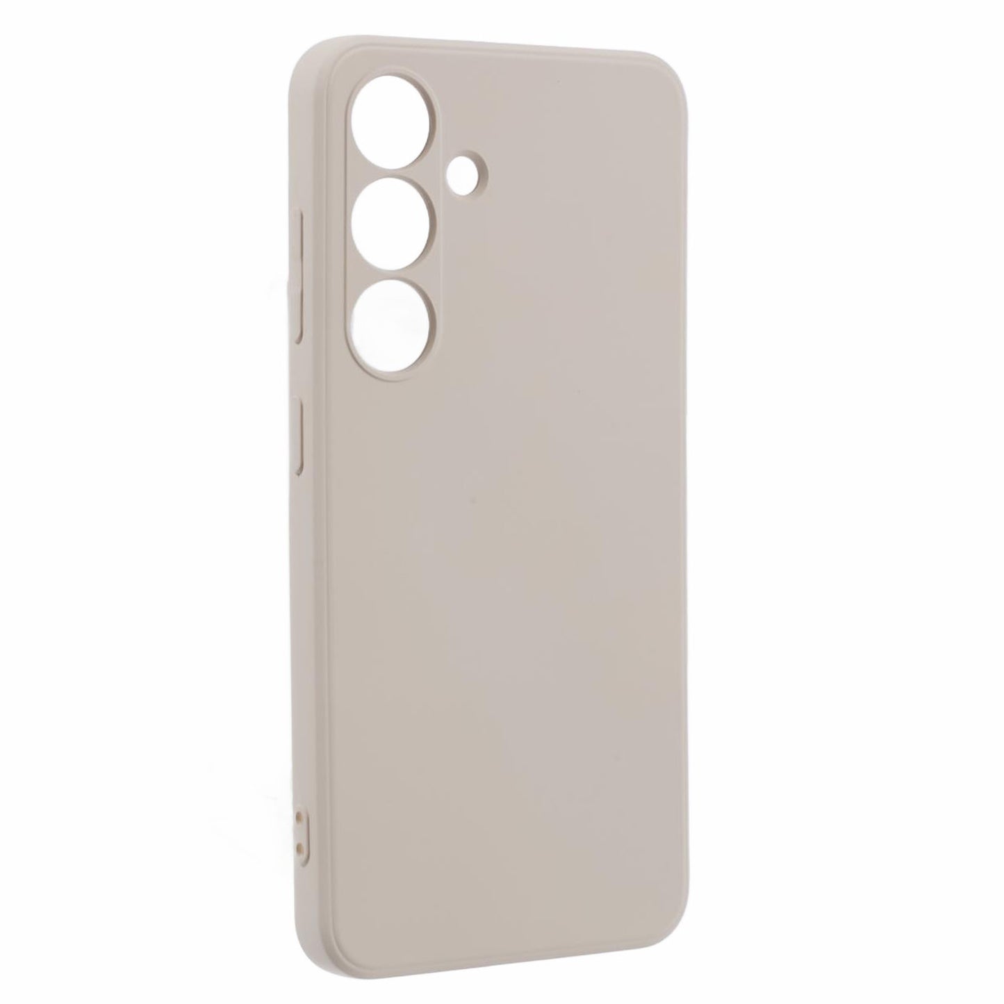 For Samsung Galaxy S24+ Soft Touch Case Fiber Lining TPU Rubberized Phone Cover - White