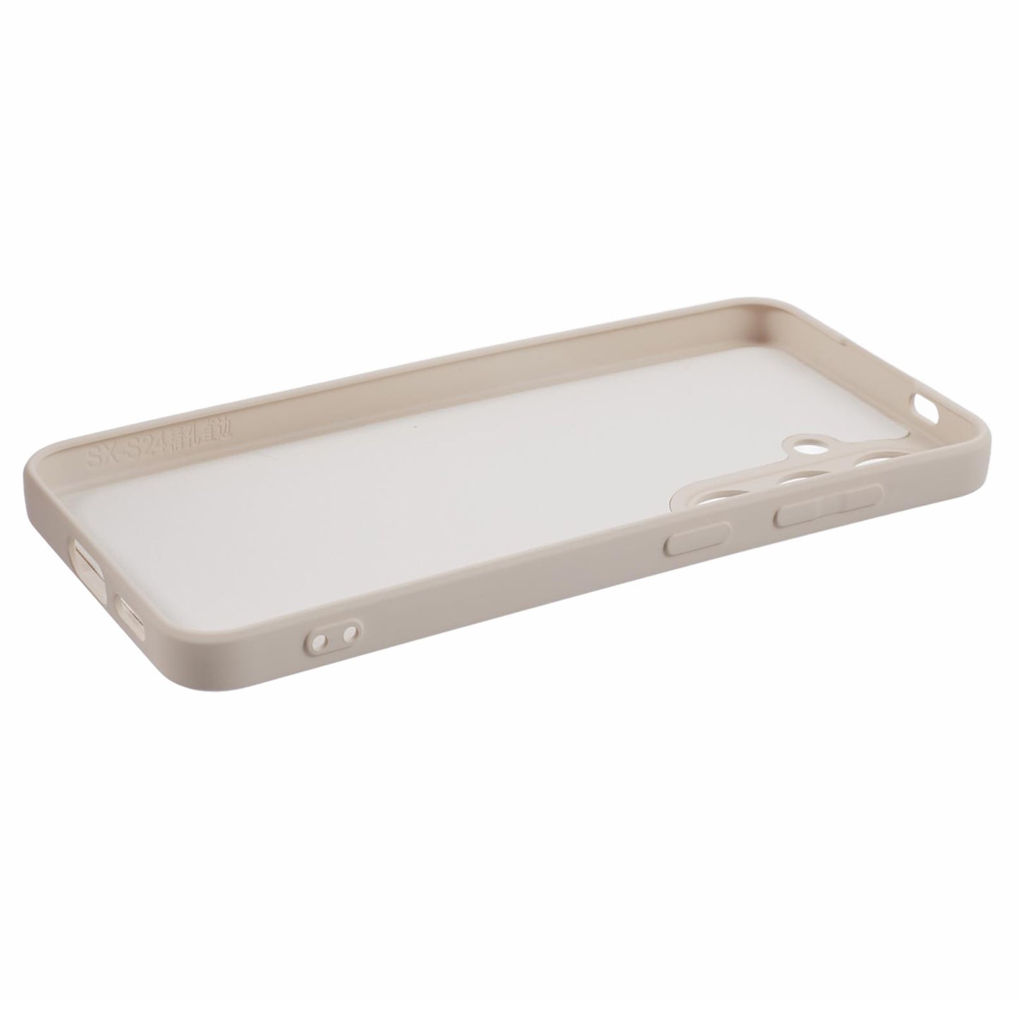 For Samsung Galaxy S24+ Soft Touch Case Fiber Lining TPU Rubberized Phone Cover - White