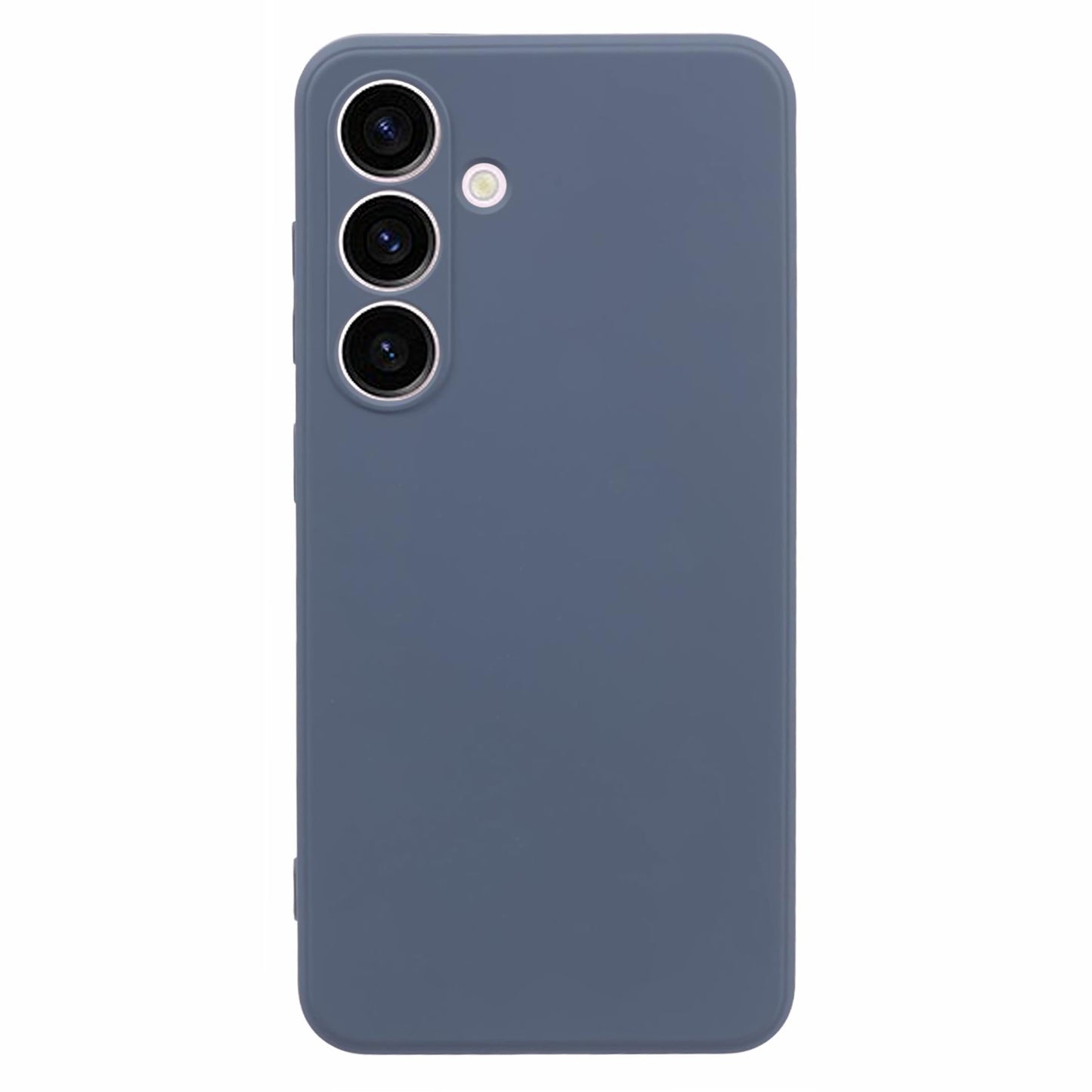 For Samsung Galaxy S24+ Soft Touch Case Fiber Lining TPU Rubberized Phone Cover - Lavender Grey