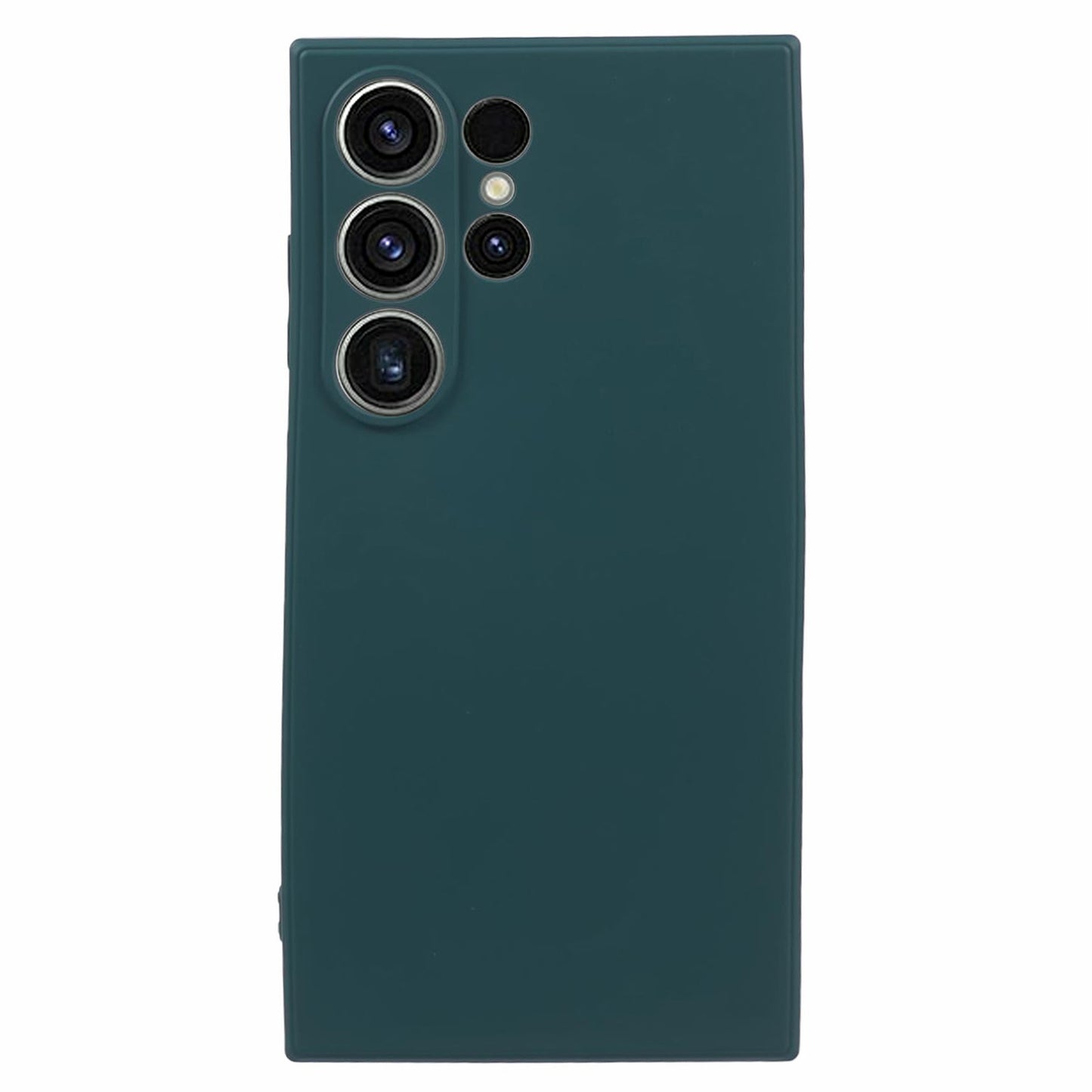 For Samsung Galaxy S24 Ultra TPU Case Soft Fiber Lining Drop Protection Phone Cover - Army Green