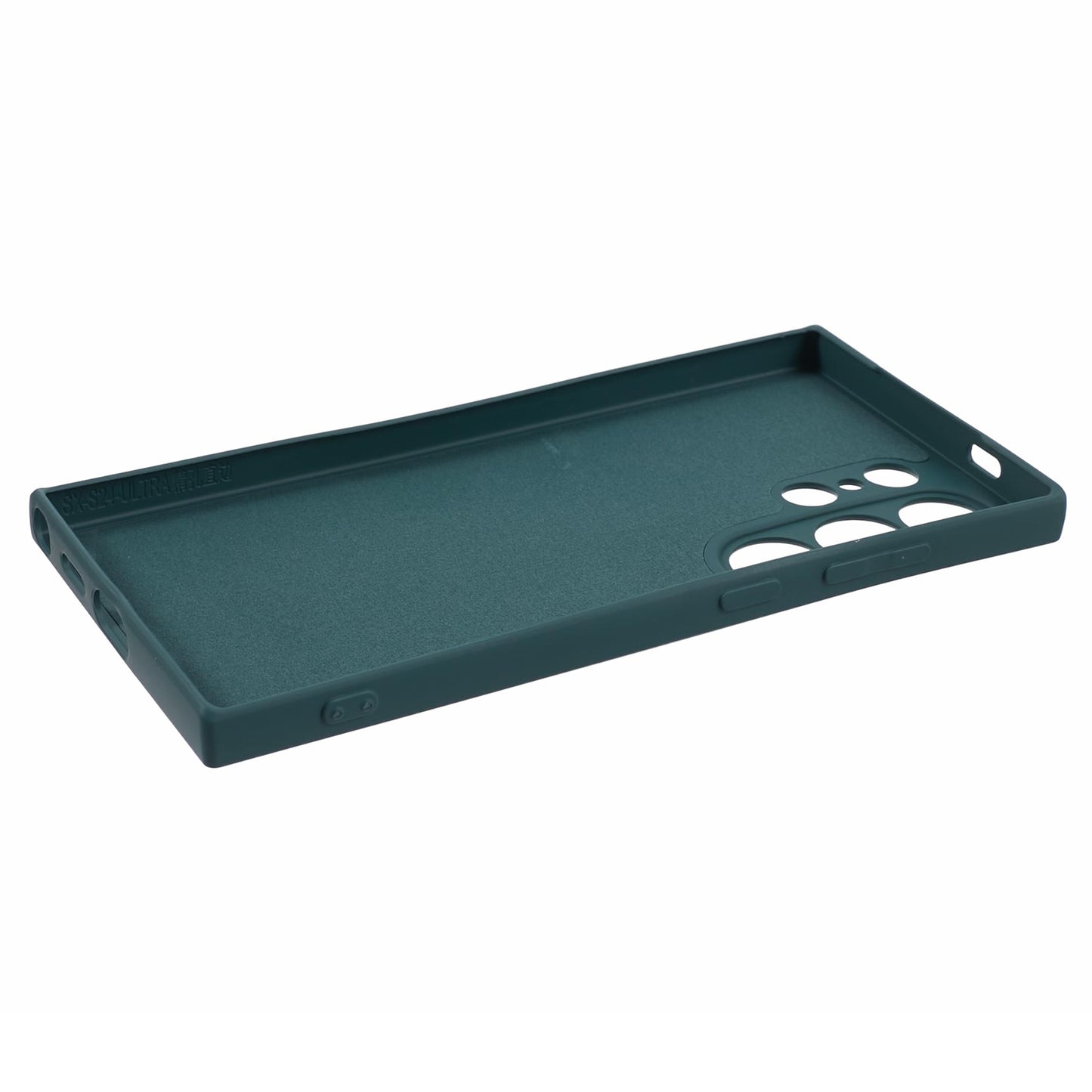 For Samsung Galaxy S24 Ultra TPU Case Soft Fiber Lining Drop Protection Phone Cover - Army Green