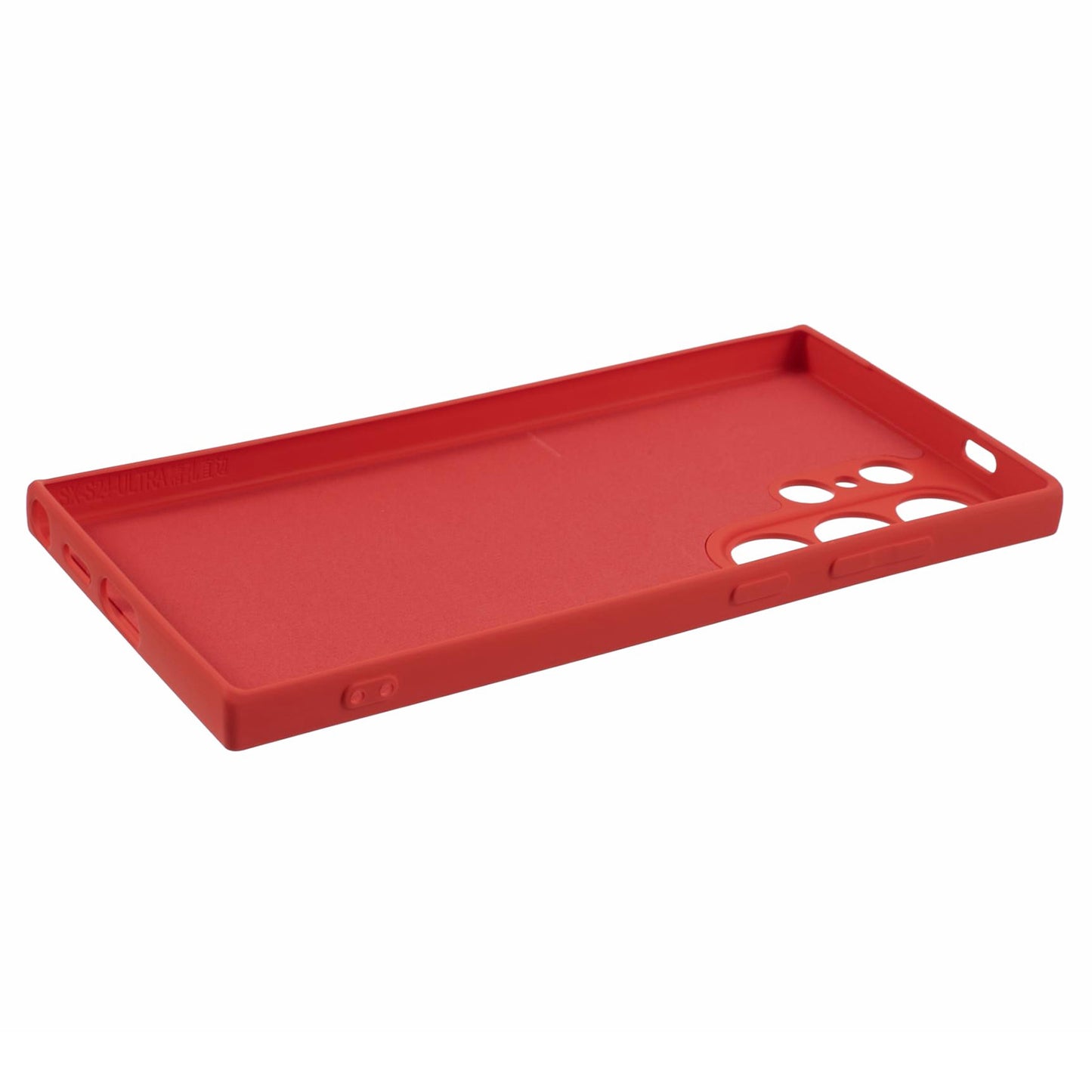 For Samsung Galaxy S24 Ultra TPU Case Soft Fiber Lining Drop Protection Phone Cover - Red