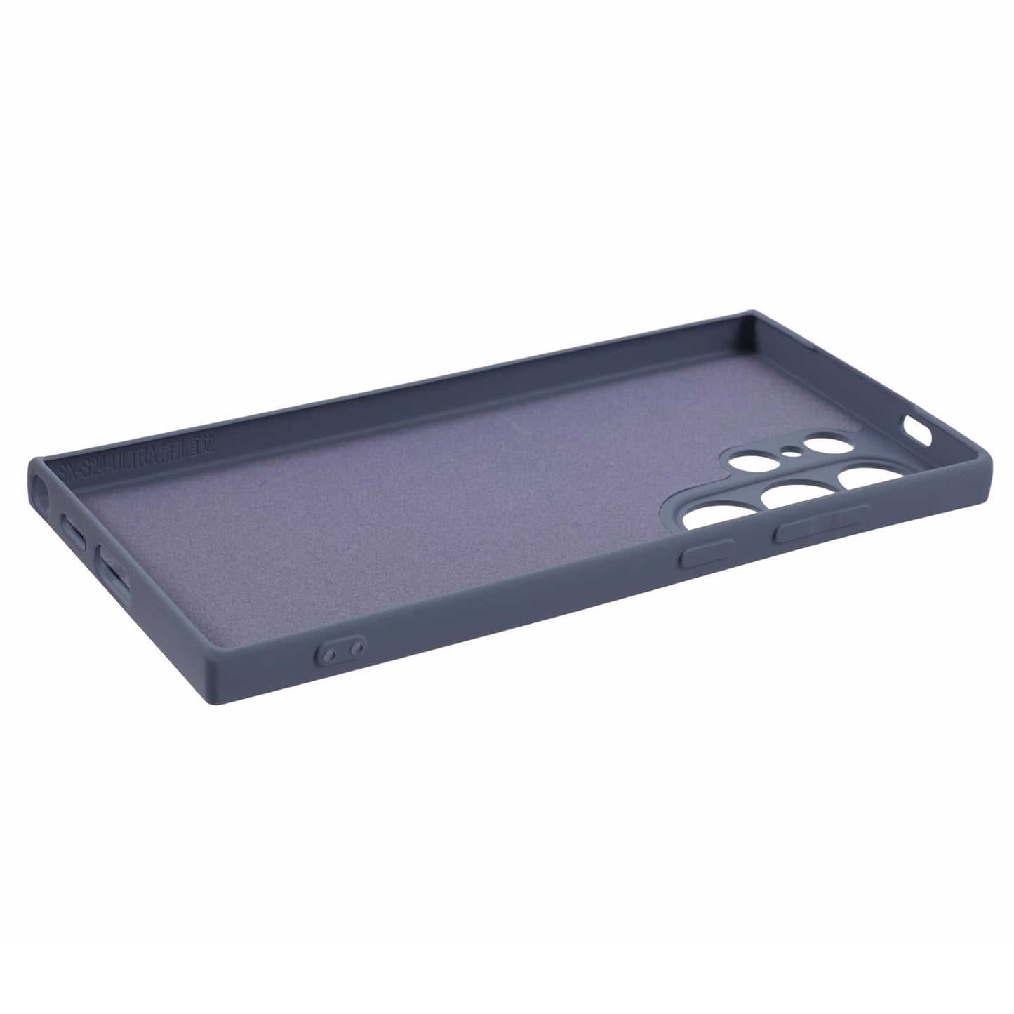 For Samsung Galaxy S24 Ultra TPU Case Soft Fiber Lining Drop Protection Phone Cover - Lavender Grey