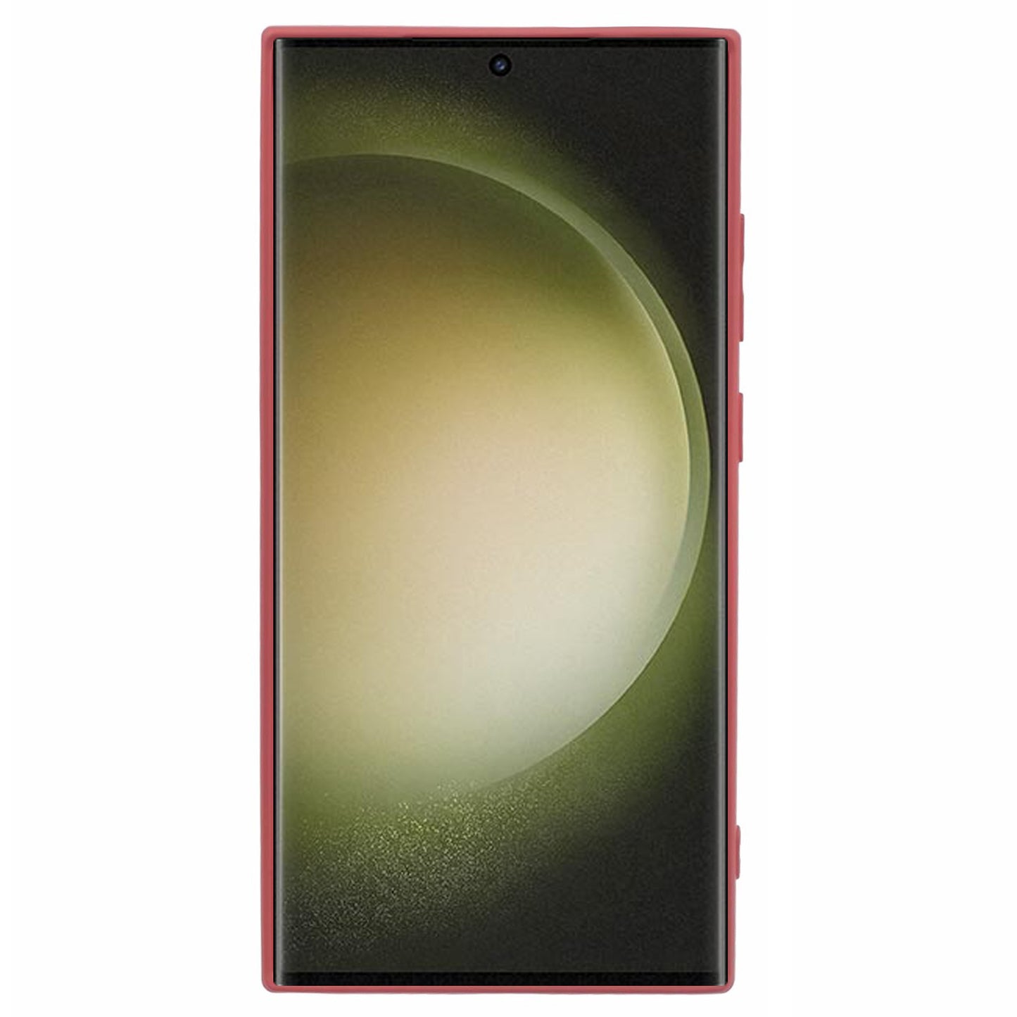 For Samsung Galaxy S24 Ultra TPU Case Soft Fiber Lining Drop Protection Phone Cover - Hawthorn Red