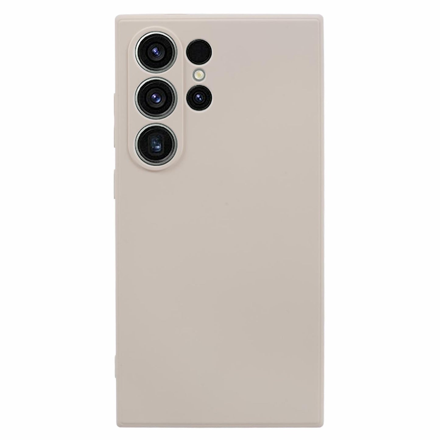 For Samsung Galaxy S24 Ultra TPU Case Soft Fiber Lining Drop Protection Phone Cover - White