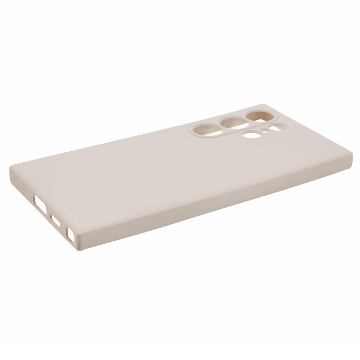 For Samsung Galaxy S24 Ultra TPU Case Soft Fiber Lining Drop Protection Phone Cover - White