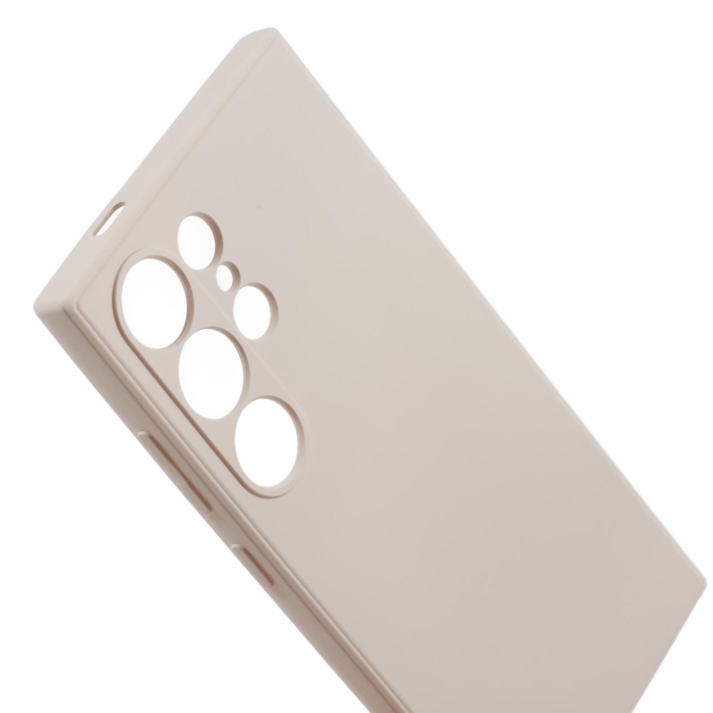 For Samsung Galaxy S24 Ultra TPU Case Soft Fiber Lining Drop Protection Phone Cover - White