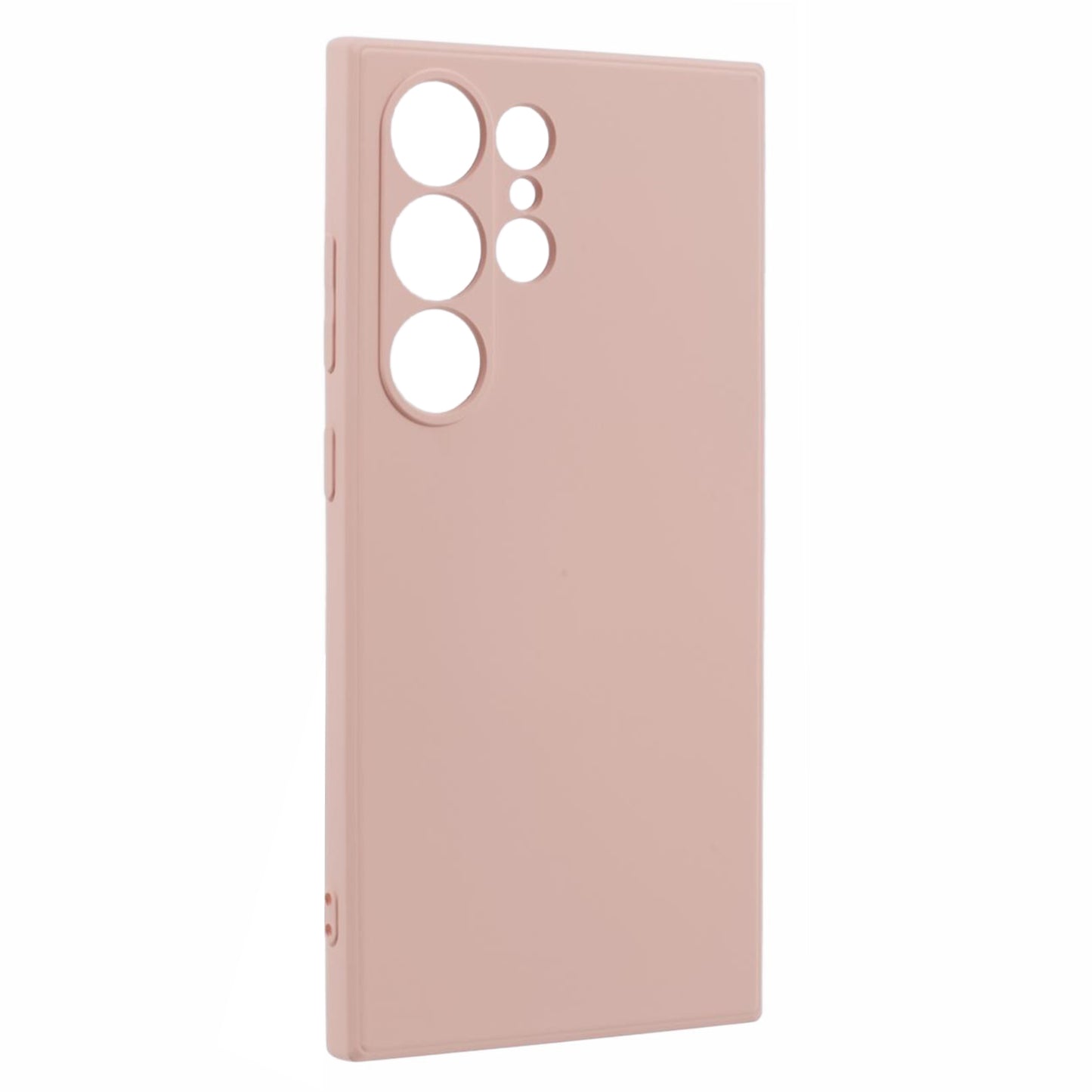 For Samsung Galaxy S24 Ultra TPU Case Soft Fiber Lining Drop Protection Phone Cover - Pink