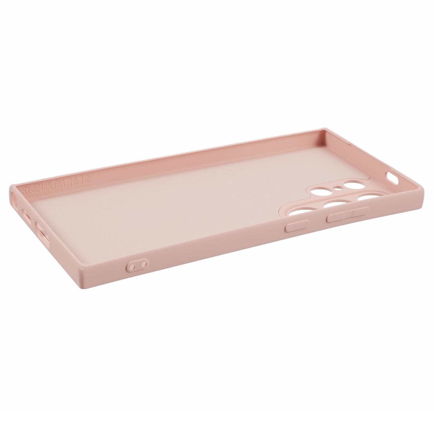 For Samsung Galaxy S24 Ultra TPU Case Soft Fiber Lining Drop Protection Phone Cover - Pink