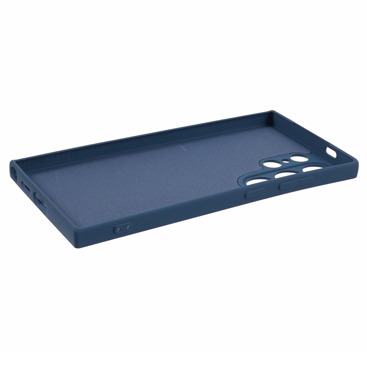 For Samsung Galaxy S24 Ultra TPU Case Soft Fiber Lining Drop Protection Phone Cover - Sapphire