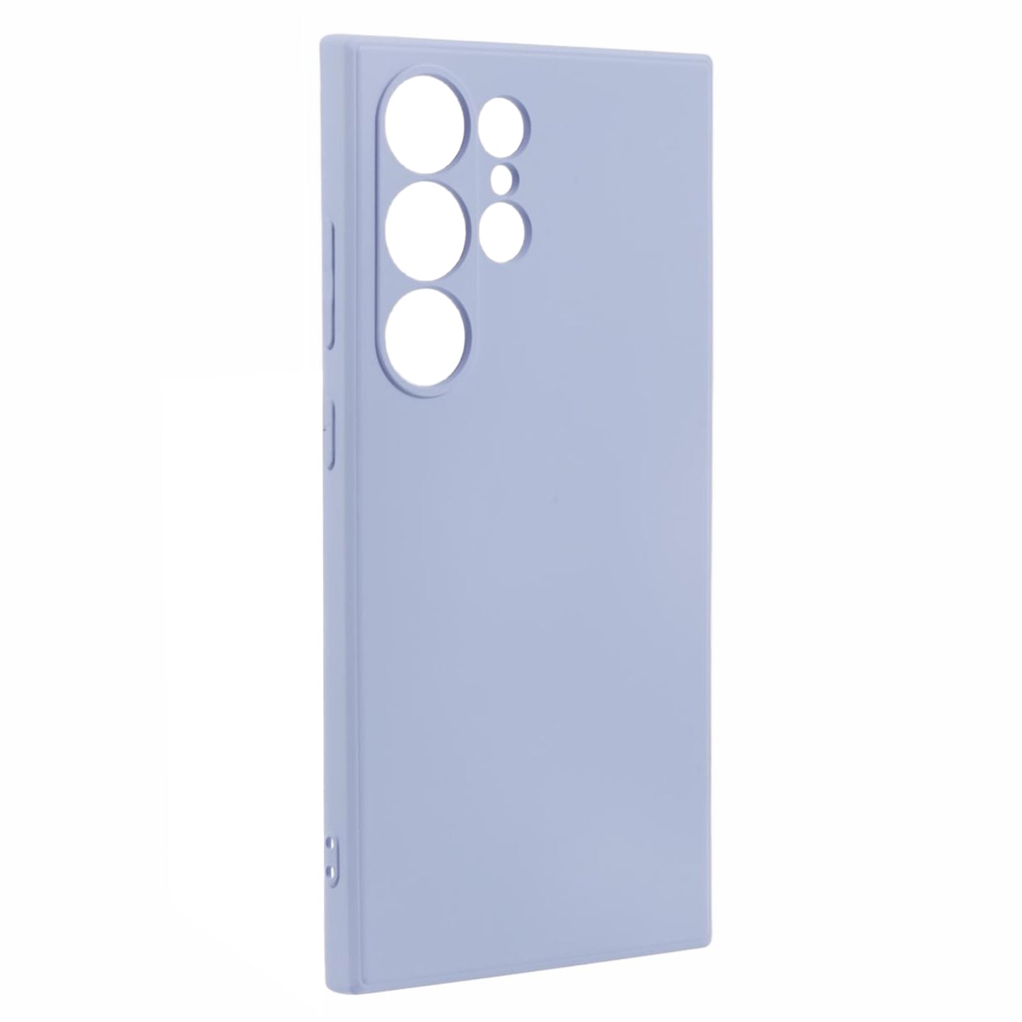 For Samsung Galaxy S24 Ultra TPU Case Soft Fiber Lining Drop Protection Phone Cover - Light Purple