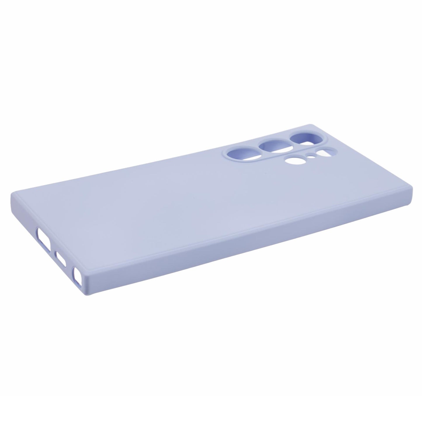 For Samsung Galaxy S24 Ultra TPU Case Soft Fiber Lining Drop Protection Phone Cover - Light Purple