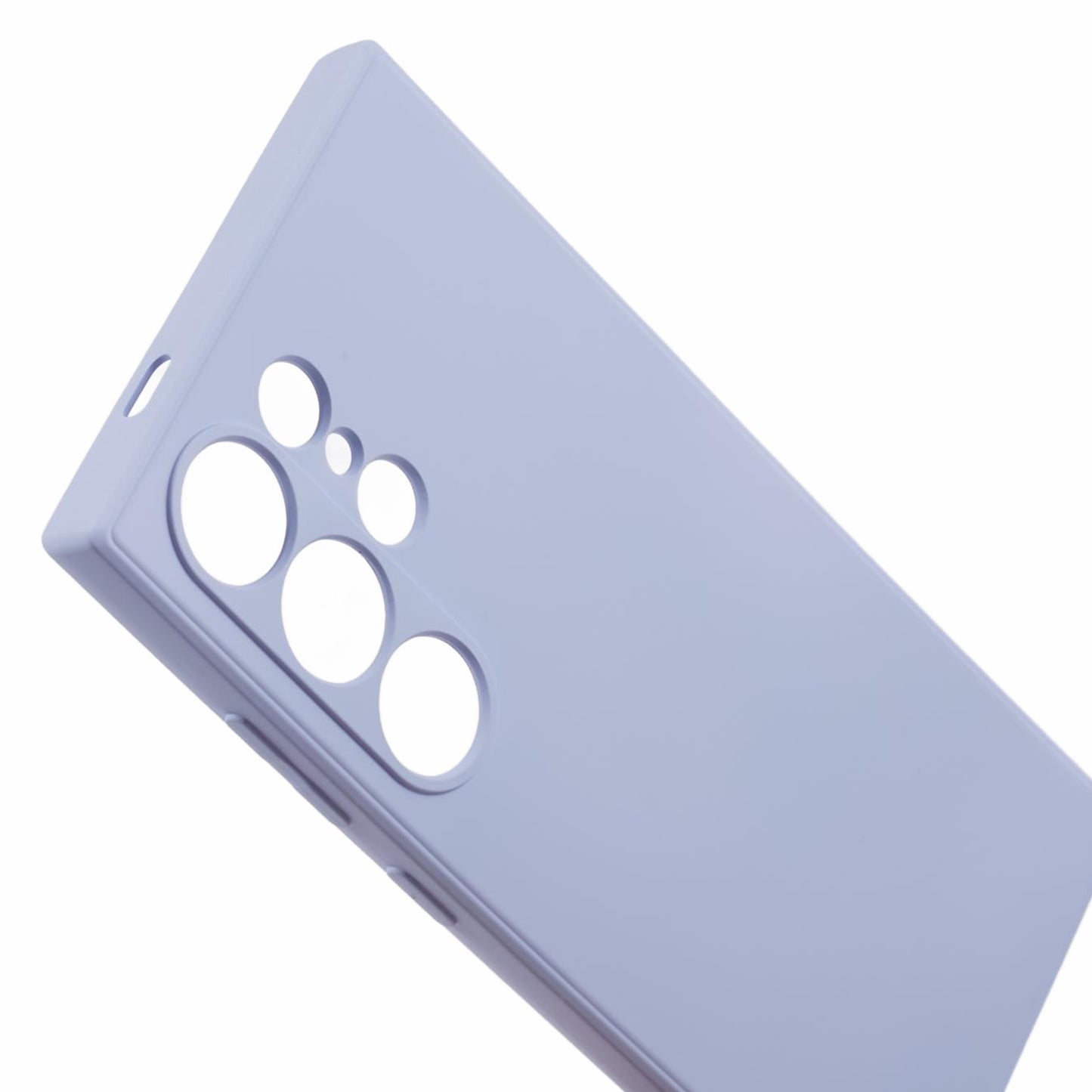 For Samsung Galaxy S24 Ultra TPU Case Soft Fiber Lining Drop Protection Phone Cover - Light Purple