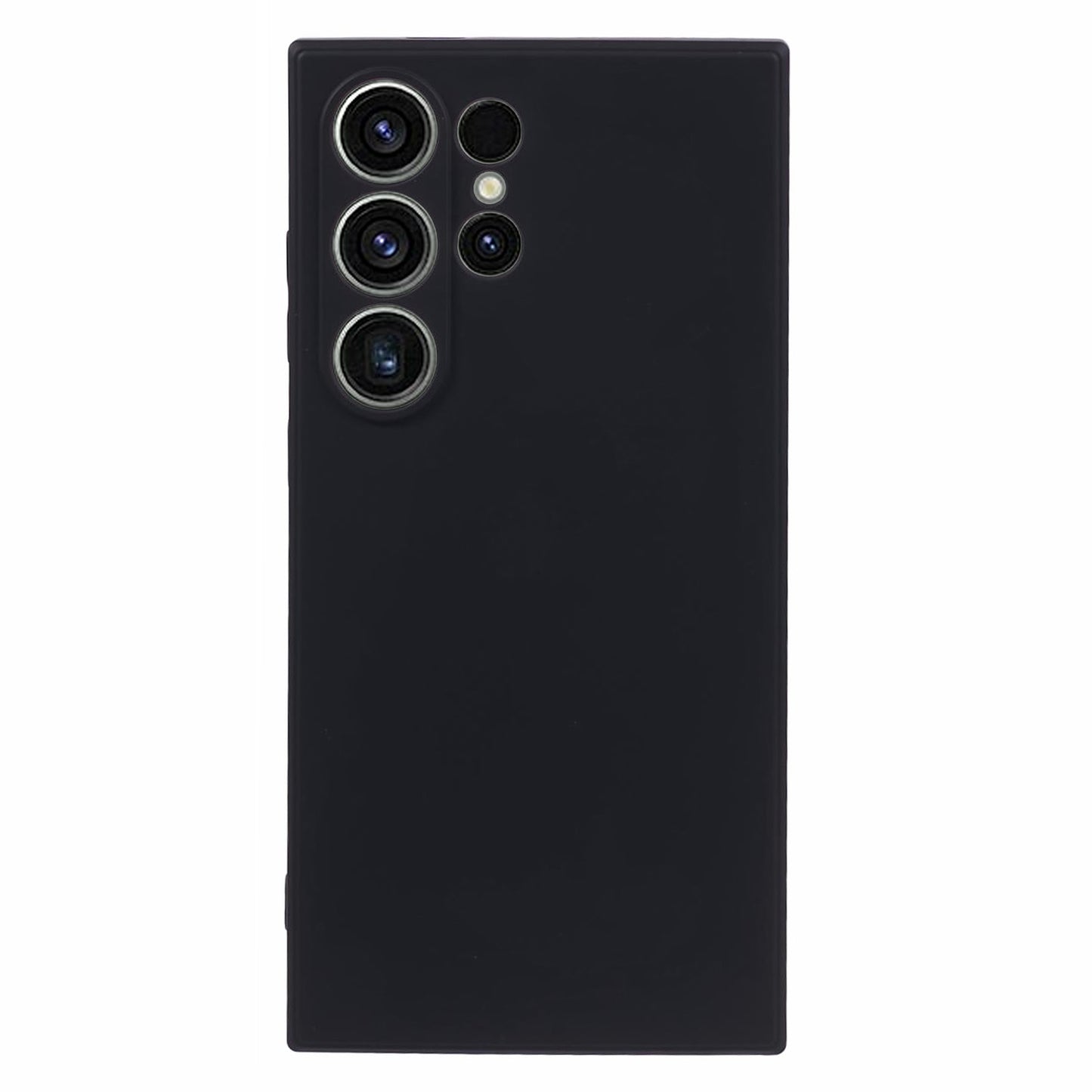 For Samsung Galaxy S24 Ultra TPU Case Soft Fiber Lining Drop Protection Phone Cover - Black