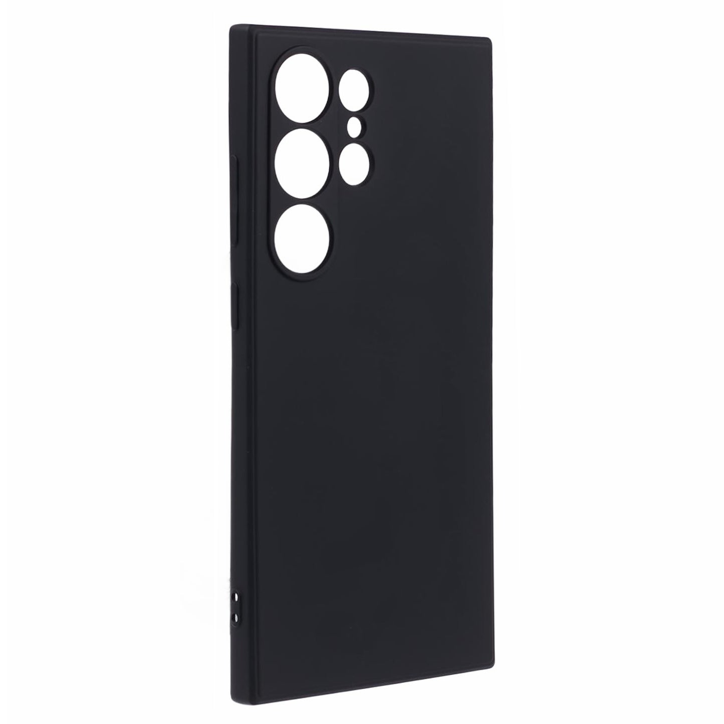 For Samsung Galaxy S24 Ultra TPU Case Soft Fiber Lining Drop Protection Phone Cover - Black