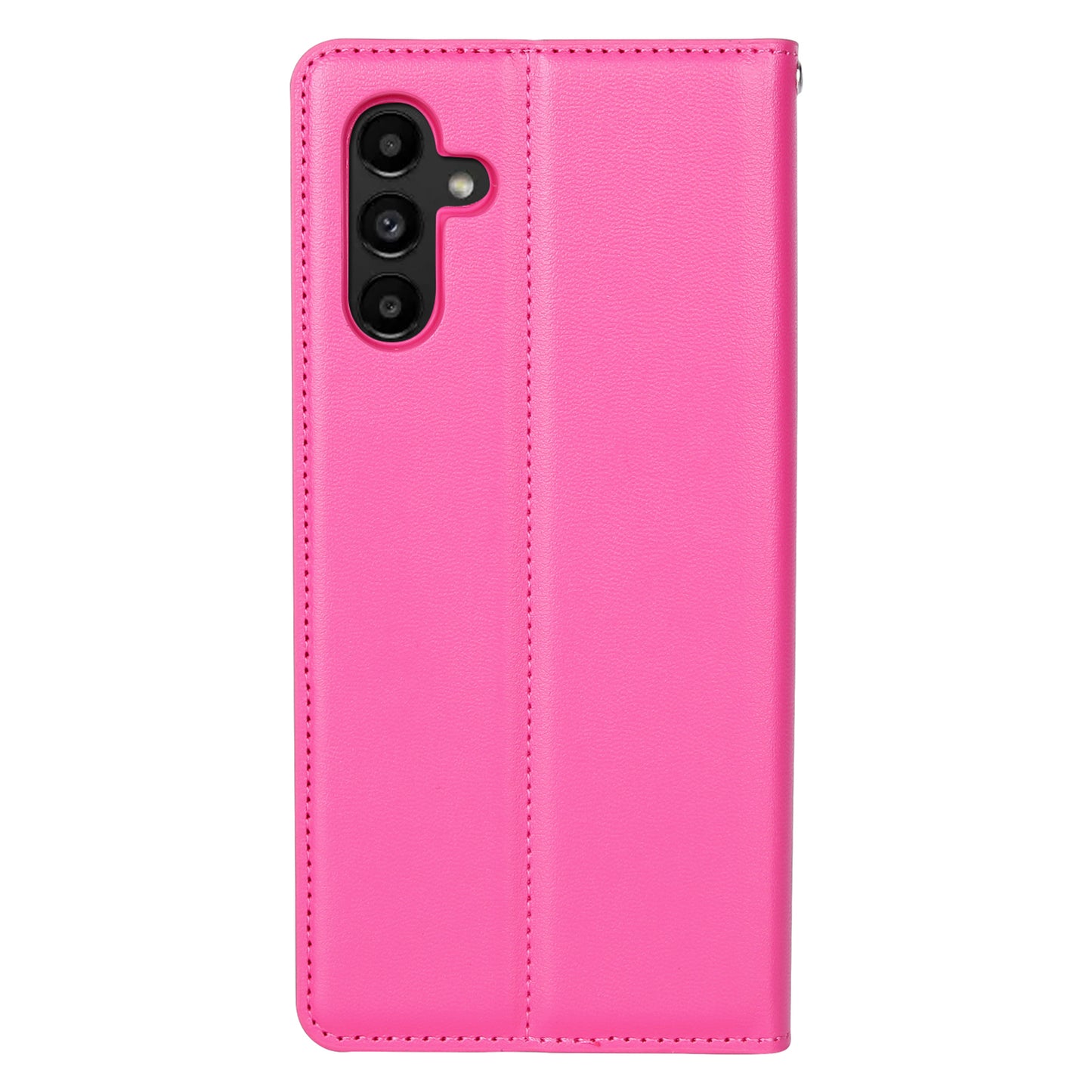 HANMAN Minuo Series For Samsung Galaxy S24+ Case Anti-Scratch Phone Cover PU Leather Wallet - Rose