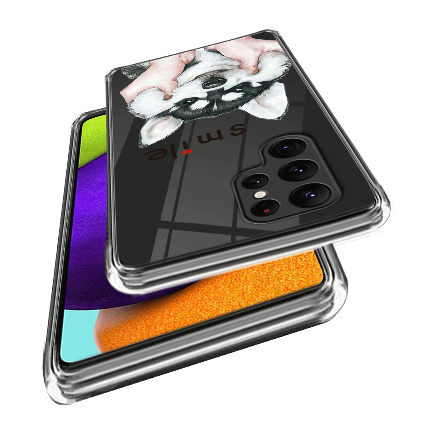 For Samsung Galaxy S24 Ultra Pattern Phone Case TPU Shock Protective Cover - Smile Husky