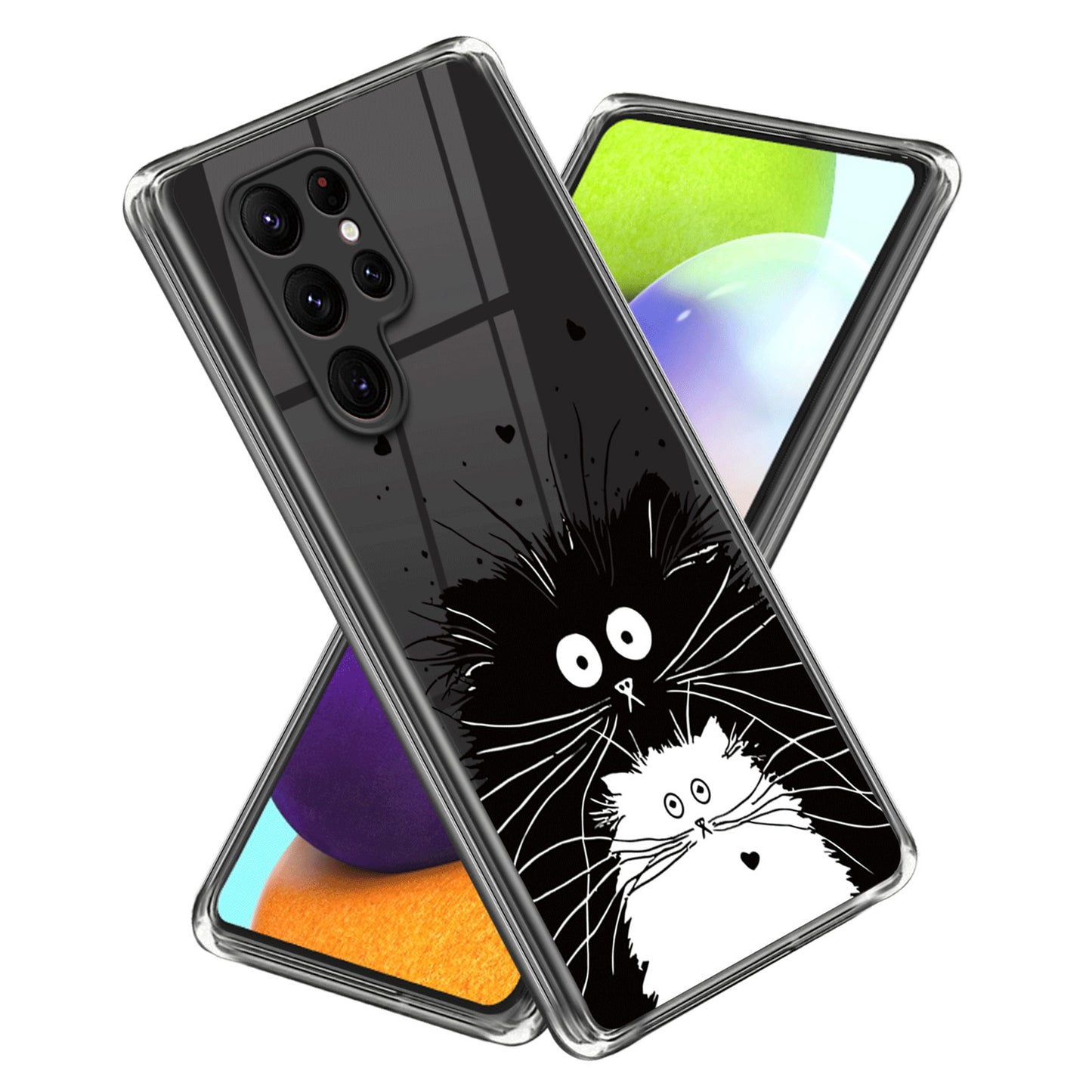 For Samsung Galaxy S24 Ultra Pattern Phone Case TPU Shock Protective Cover - Two Cats