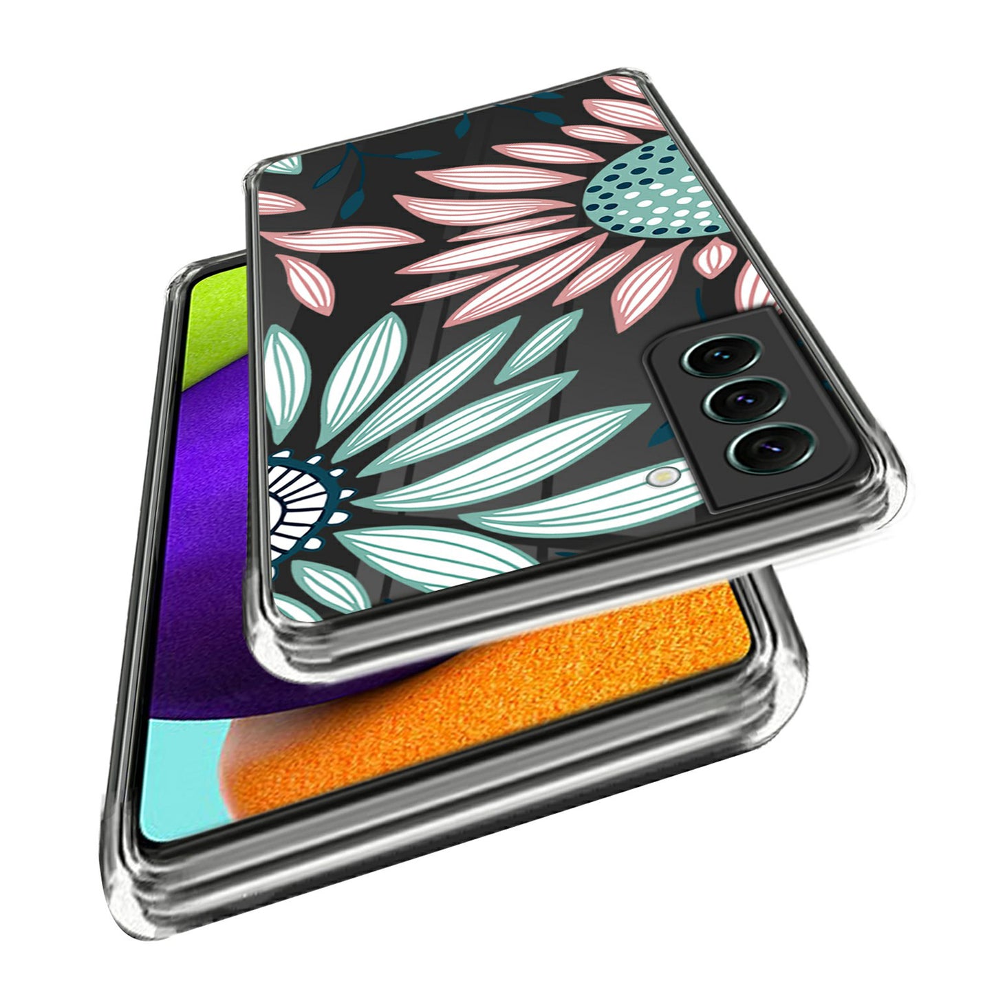 For Samsung Galaxy S24+ Shockproof Cover Pattern TPU Phone Case - Sunflower