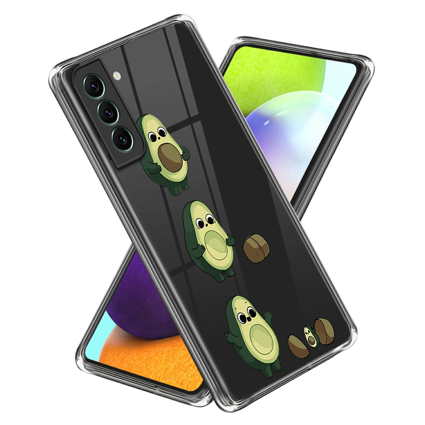 For Samsung Galaxy S24+ Shockproof Cover Pattern TPU Phone Case - Avocado