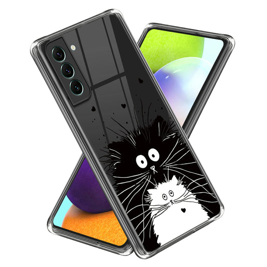 For Samsung Galaxy S24 Phone Case Pattern Printed Design TPU Back Cover - Two Cats