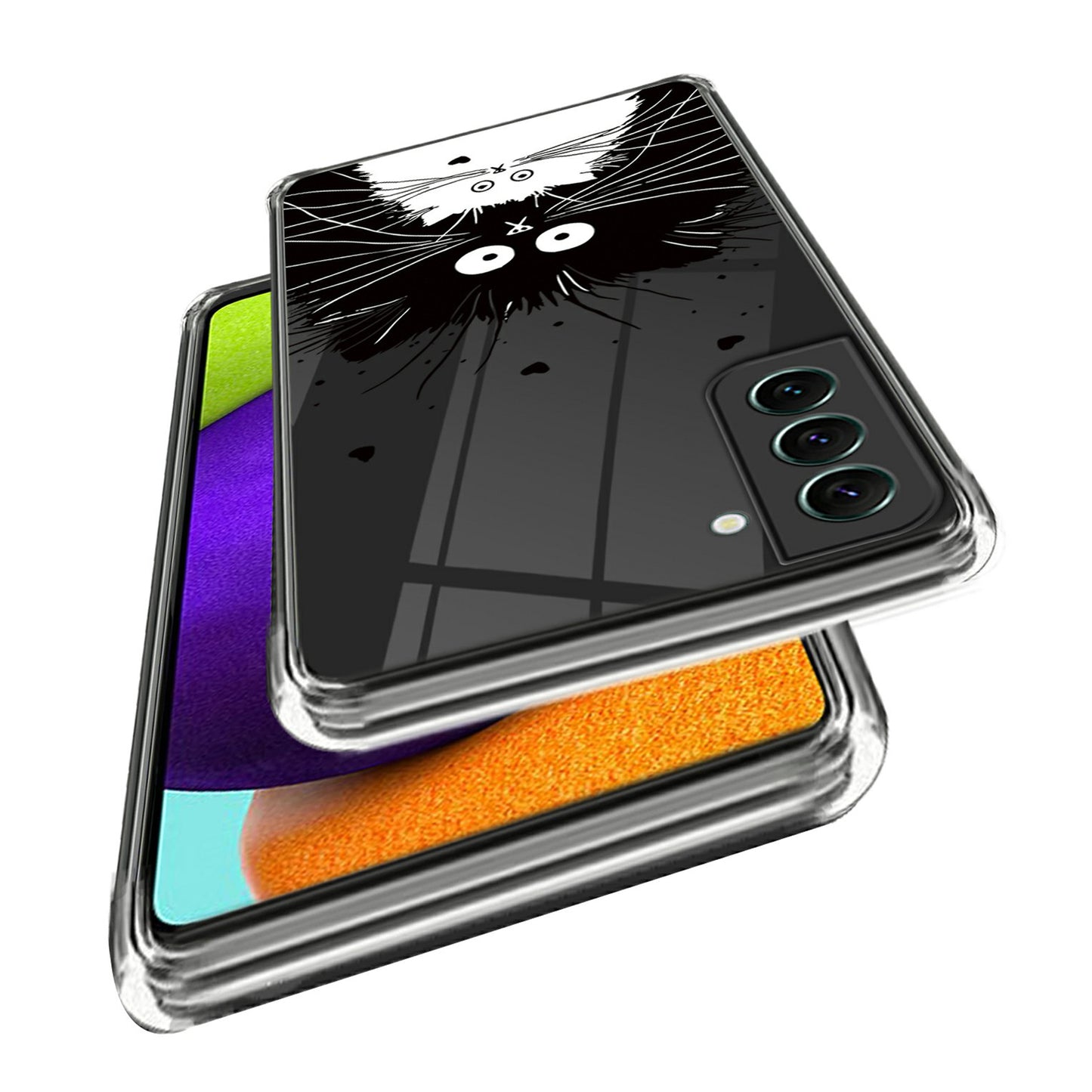 For Samsung Galaxy S24 Phone Case Pattern Printed Design TPU Back Cover - Two Cats