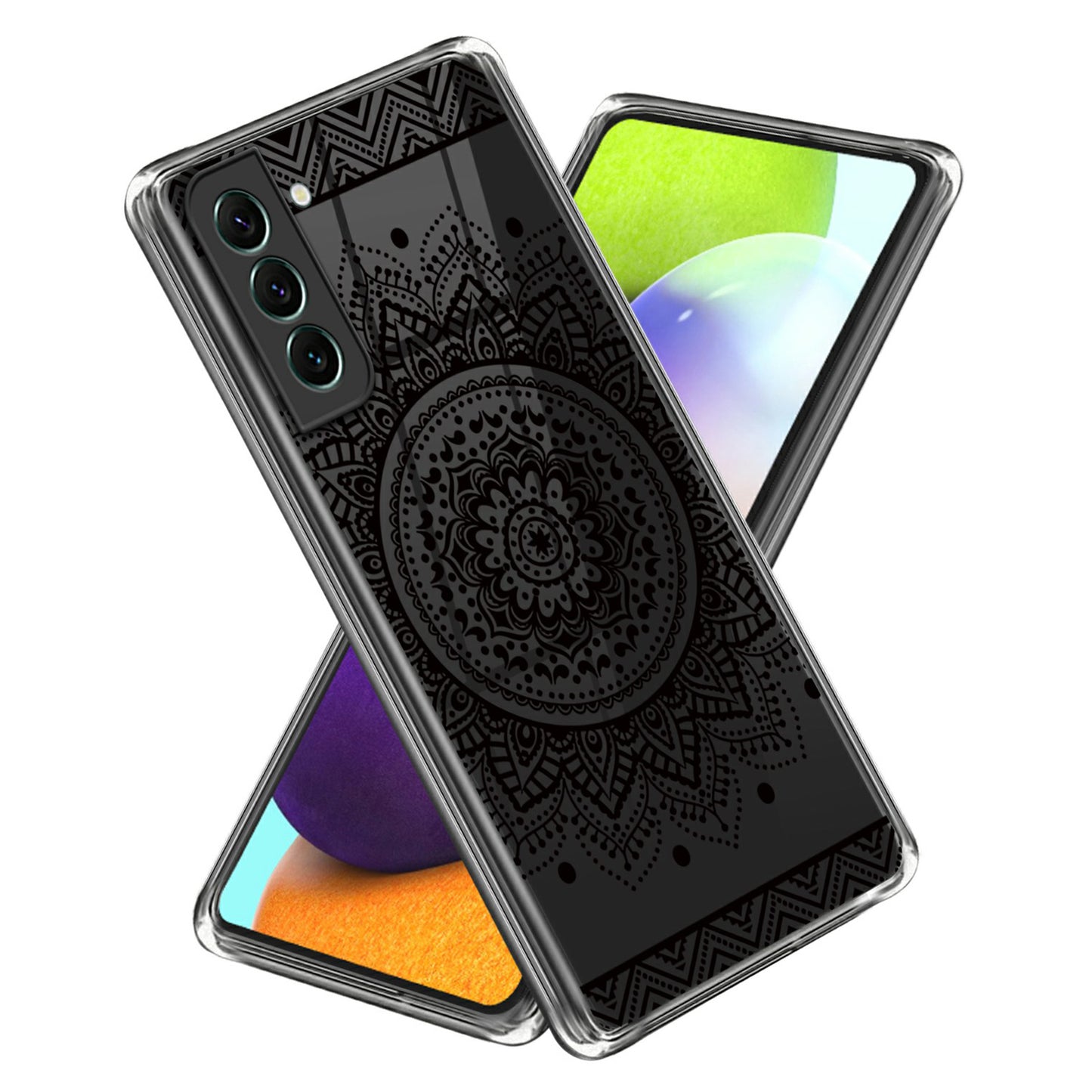 For Samsung Galaxy S24 Phone Case Pattern Printed Design TPU Back Cover - Mandala Flower