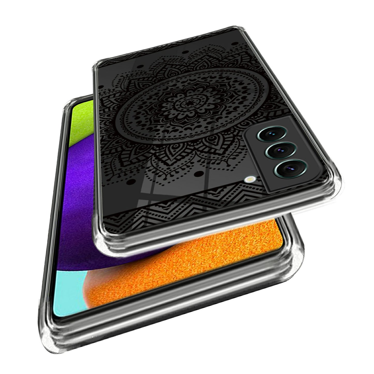 For Samsung Galaxy S24 Phone Case Pattern Printed Design TPU Back Cover - Mandala Flower