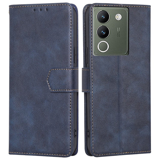For vivo V29e (Global) 5G Case RFID Blocking Wallet Phone Leather Cover - Blue