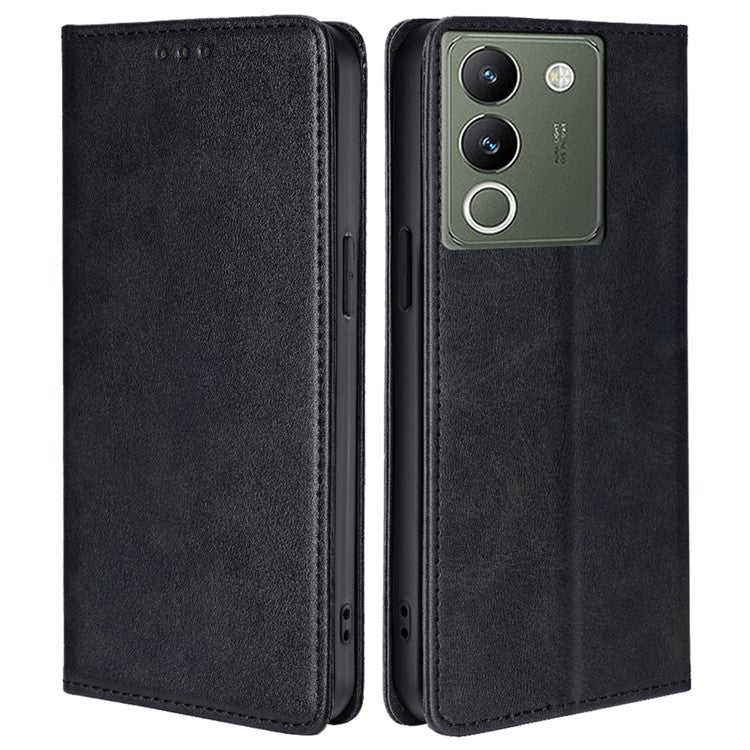 For vivo V29e (Global) 5G Case Full Protection Phone Cover with Wallet Stand - Black