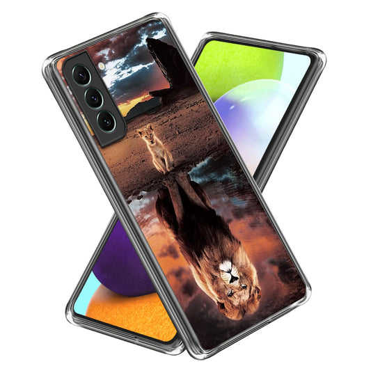 For Samsung Galaxy S24 Phone Case IMD Pattern Printing Phone TPU Cover - Lion