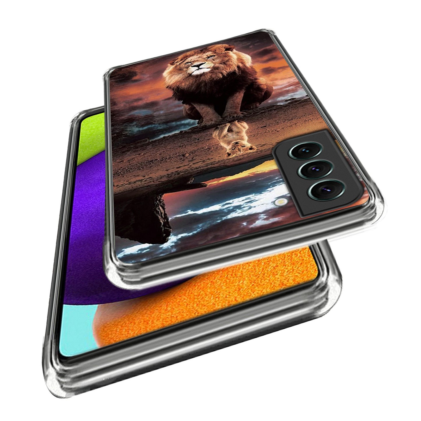 For Samsung Galaxy S24 Phone Case IMD Pattern Printing Phone TPU Cover - Lion