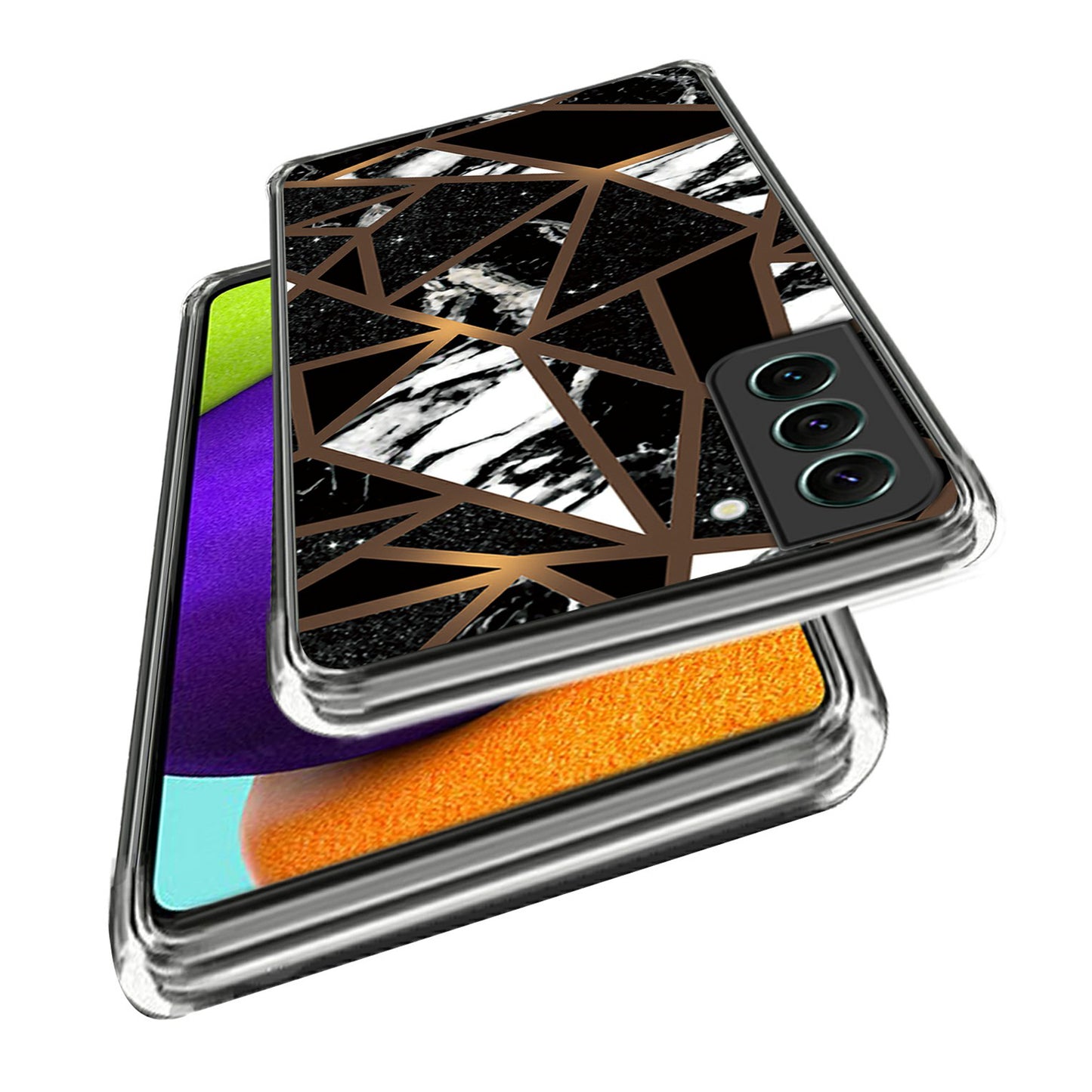 For Samsung Galaxy S24+ Cell Phone Case Abstract Marble Printed IMD TPU Back Cover -  Style F