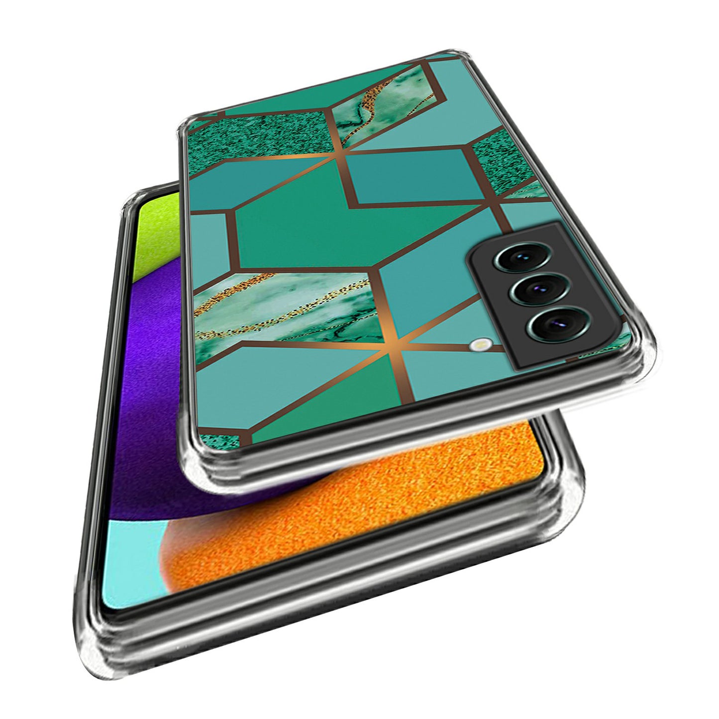 For Samsung Galaxy S24+ Cell Phone Case Abstract Marble Printed IMD TPU Back Cover - Style D