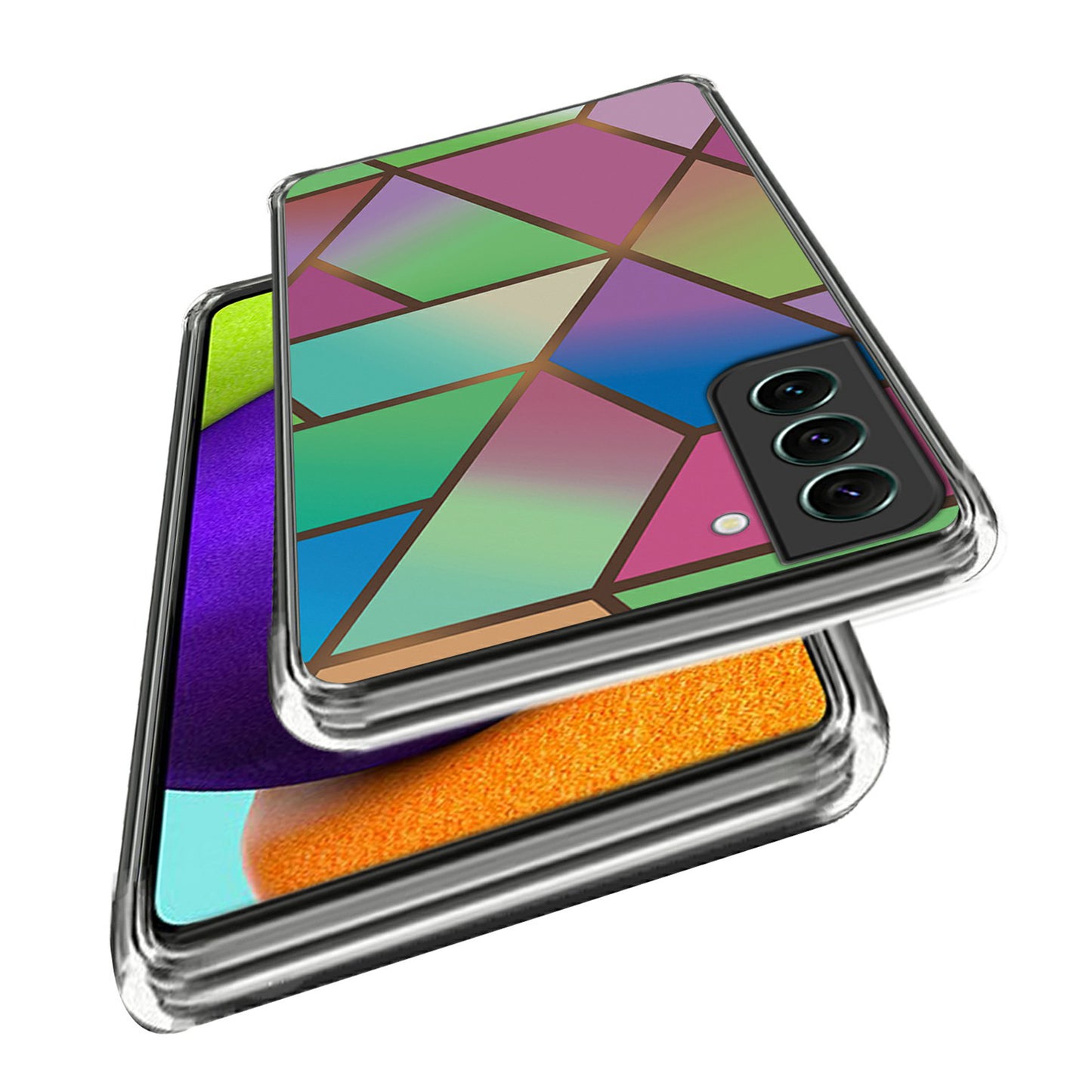 For Samsung Galaxy S24+ Cell Phone Case Abstract Marble Printed IMD TPU Back Cover - Style E