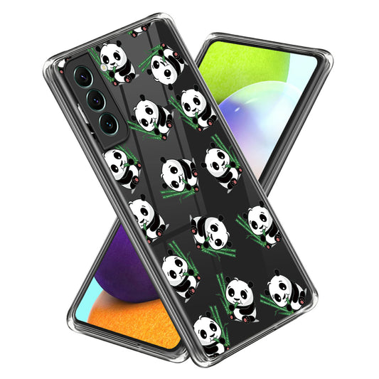 For Samsung Galaxy S24 Phone Case IMD Pattern Design Anti-scratch TPU Cover - Pandas