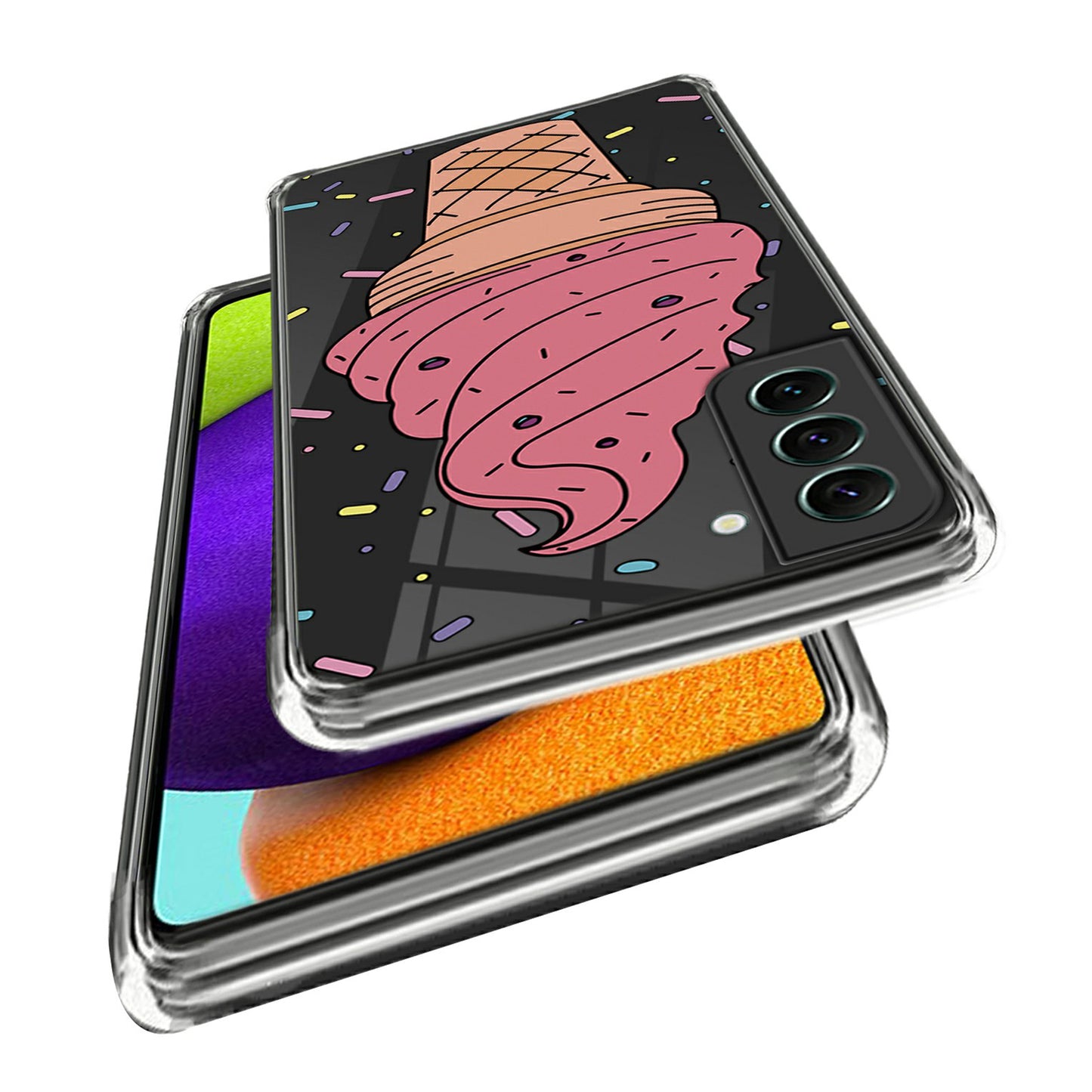For Samsung Galaxy S24 Phone Case IMD Pattern Design Anti-scratch TPU Cover - Ice Cream