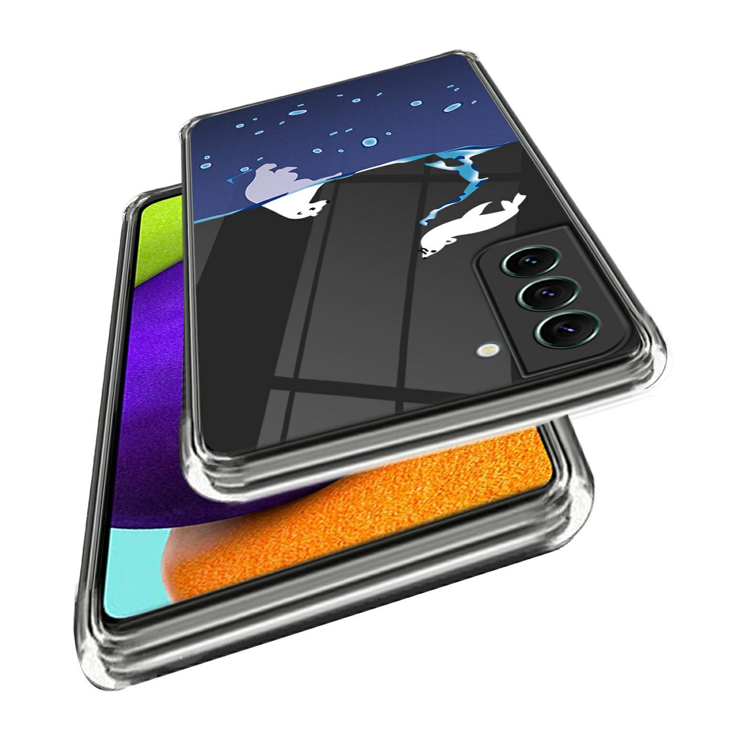 For Samsung Galaxy S24 Phone Case IMD Pattern Design Anti-scratch TPU Cover - Polar Bear
