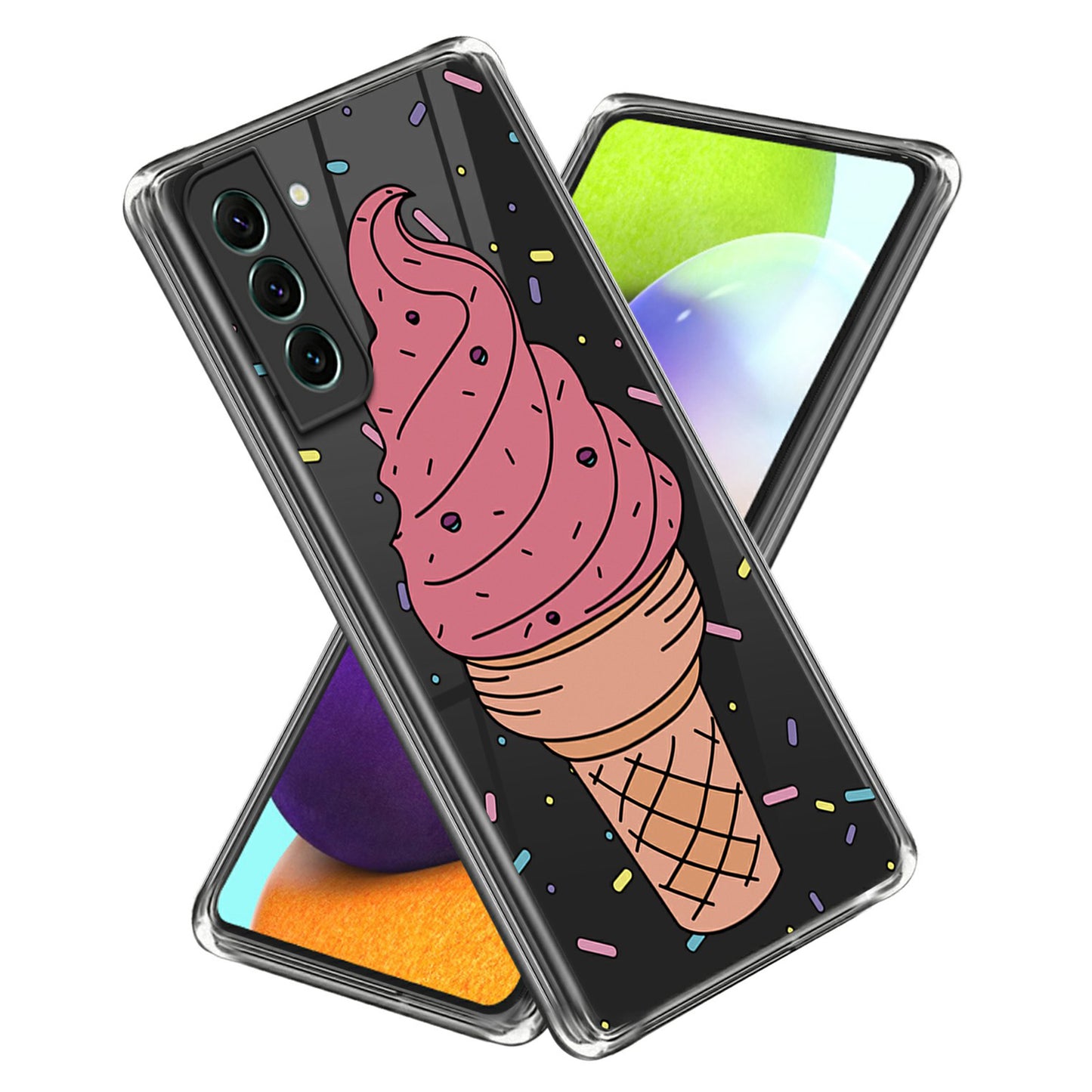 For Samsung Galaxy S24+ TPU Case Pattern Printed Design Protective Phone Cover - Ice Cream