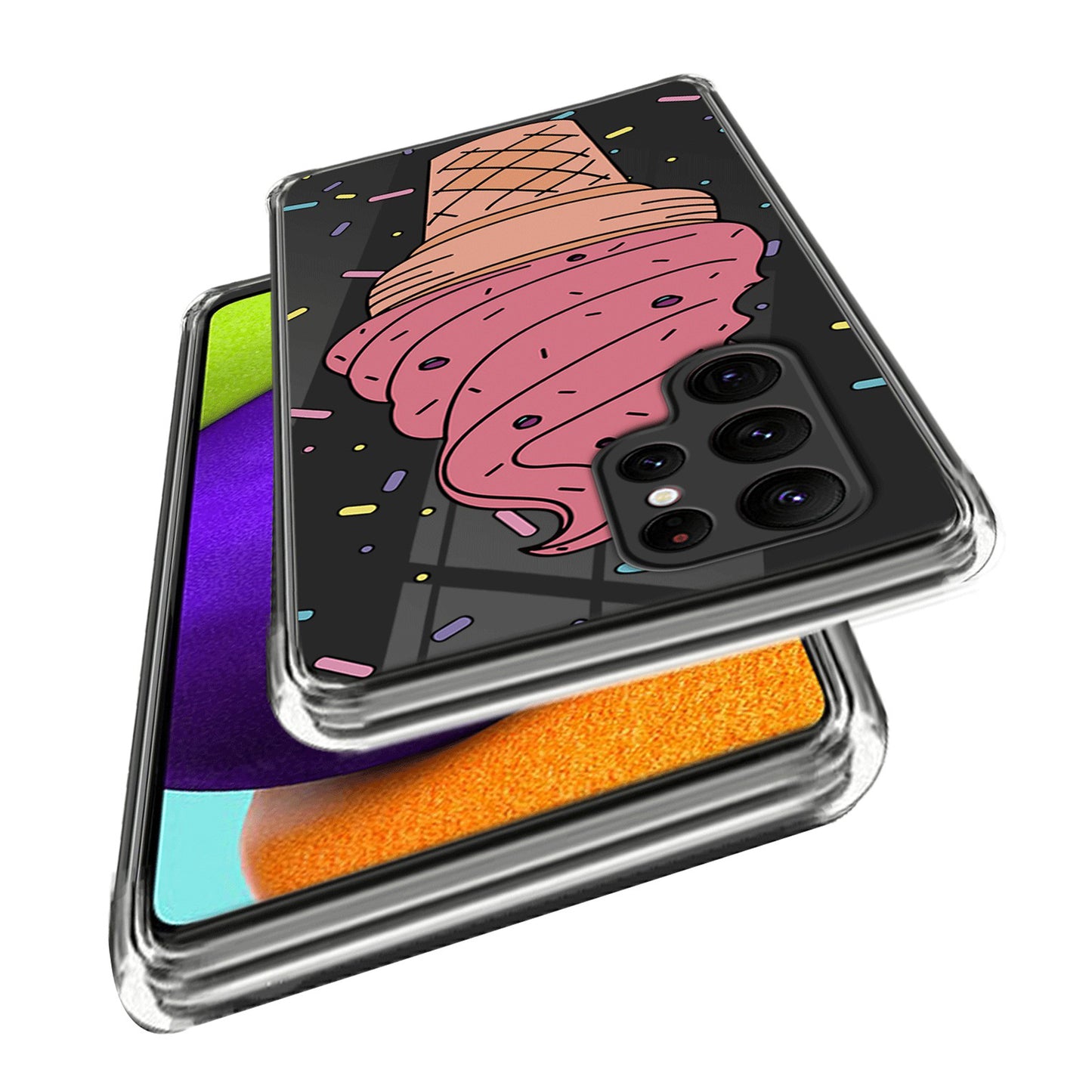 For Samsung Galaxy S24 Ultra Pattern Phone Case Flexible TPU Shockproof Cover - Ice Cream