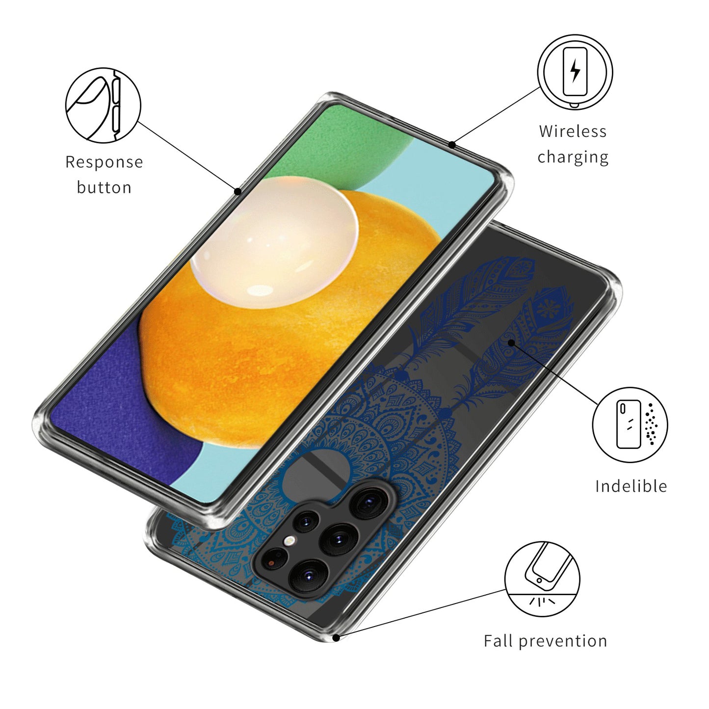 For Samsung Galaxy S24 Ultra Pattern Phone Case Flexible TPU Shockproof Cover - Dream Catcher