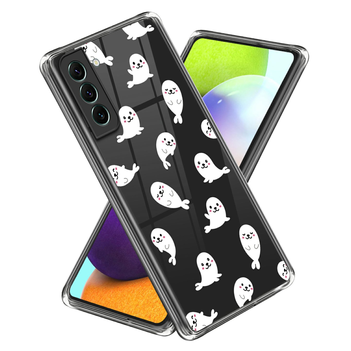 For Samsung Galaxy S24+ Pattern Case Flexible Slim Thin TPU Phone Cover - Seals